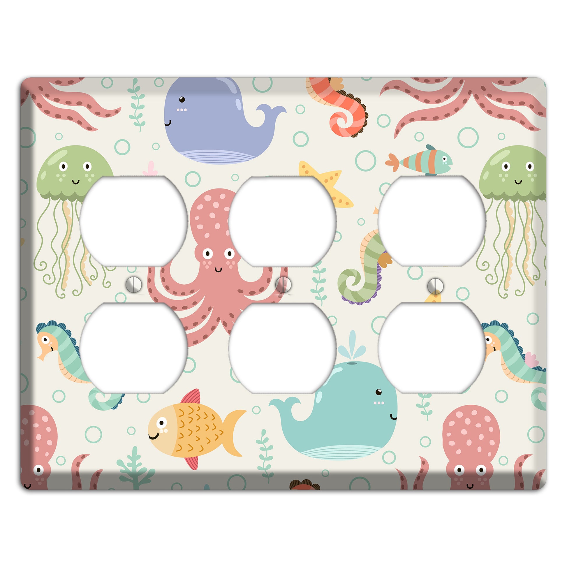 Ocean Buddies 3 Duplex Wallplate