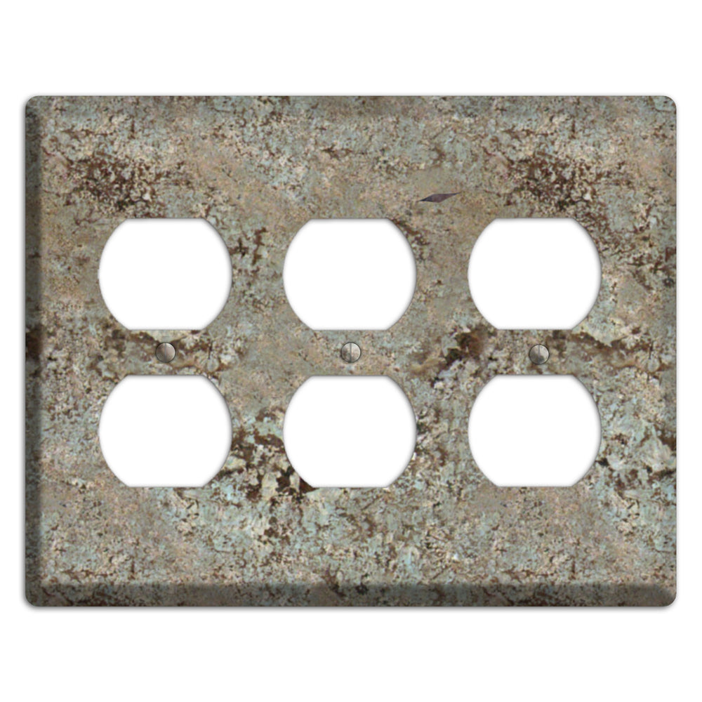 Delicatus White Granite 3 Duplex Wallplate