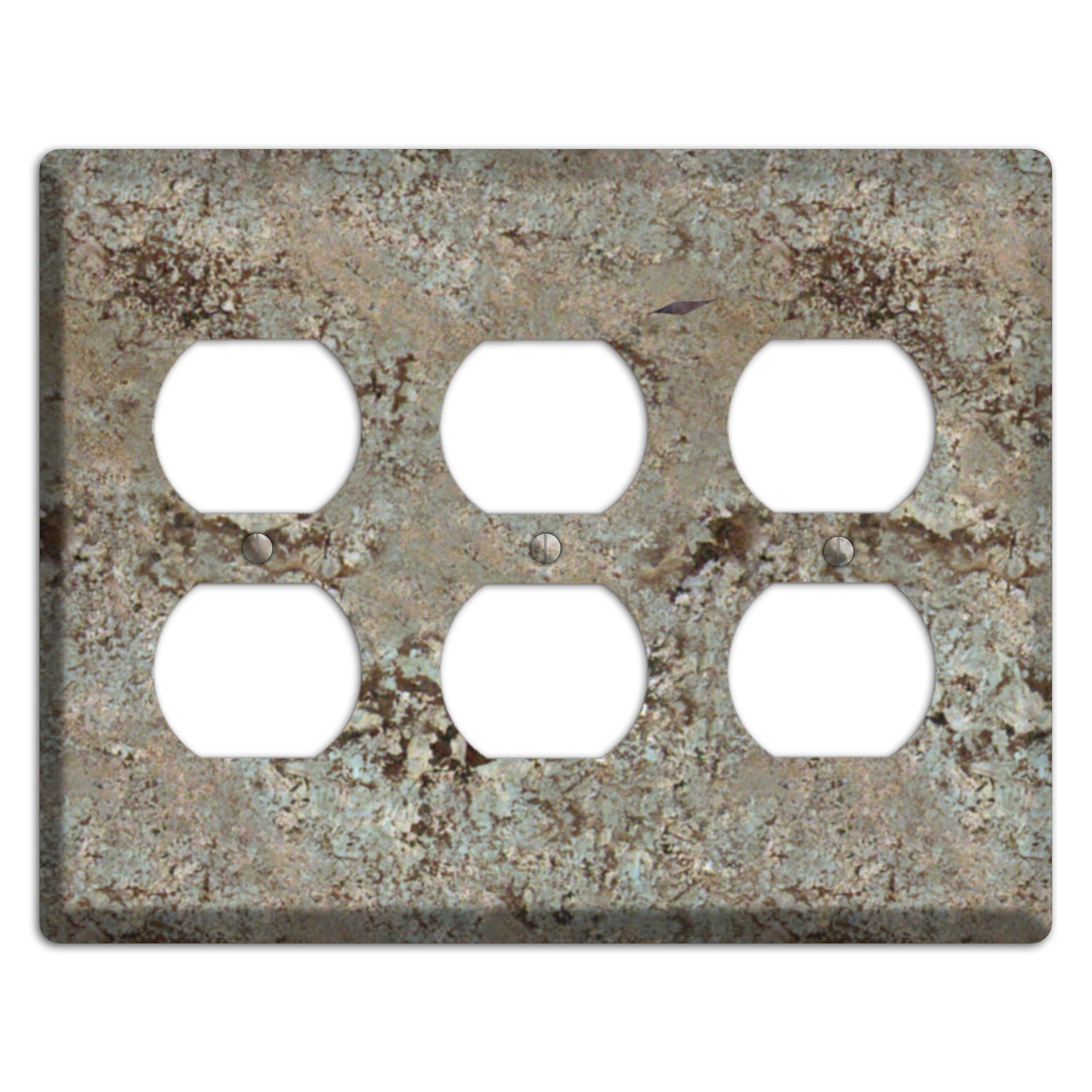 Delicatus White Granite 3 Duplex Wallplate