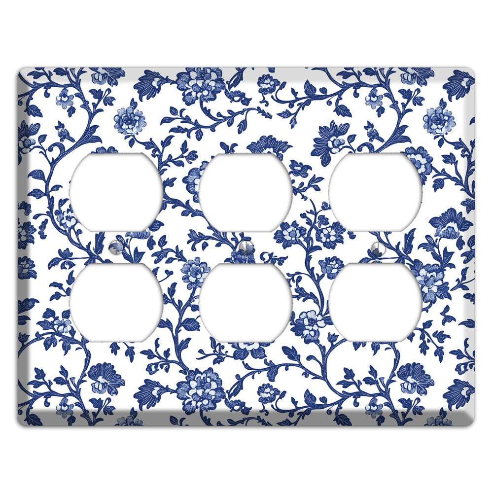 Porcelain Vine Reverie 3 Duplex Wallplate