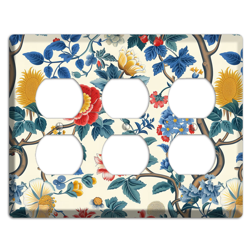 Tangled Bloom Tapestry 3 Duplex Wallplate