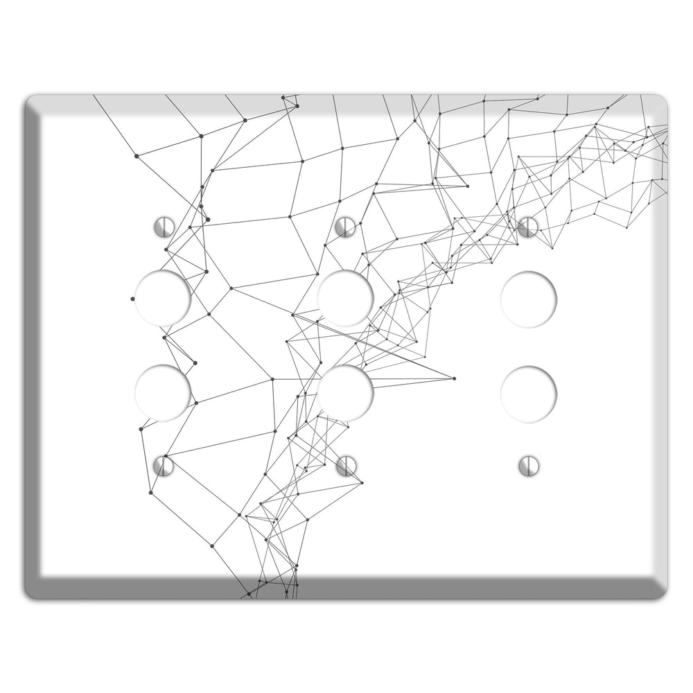 Neural Drift Lines 3 Pushbutton Wallplate