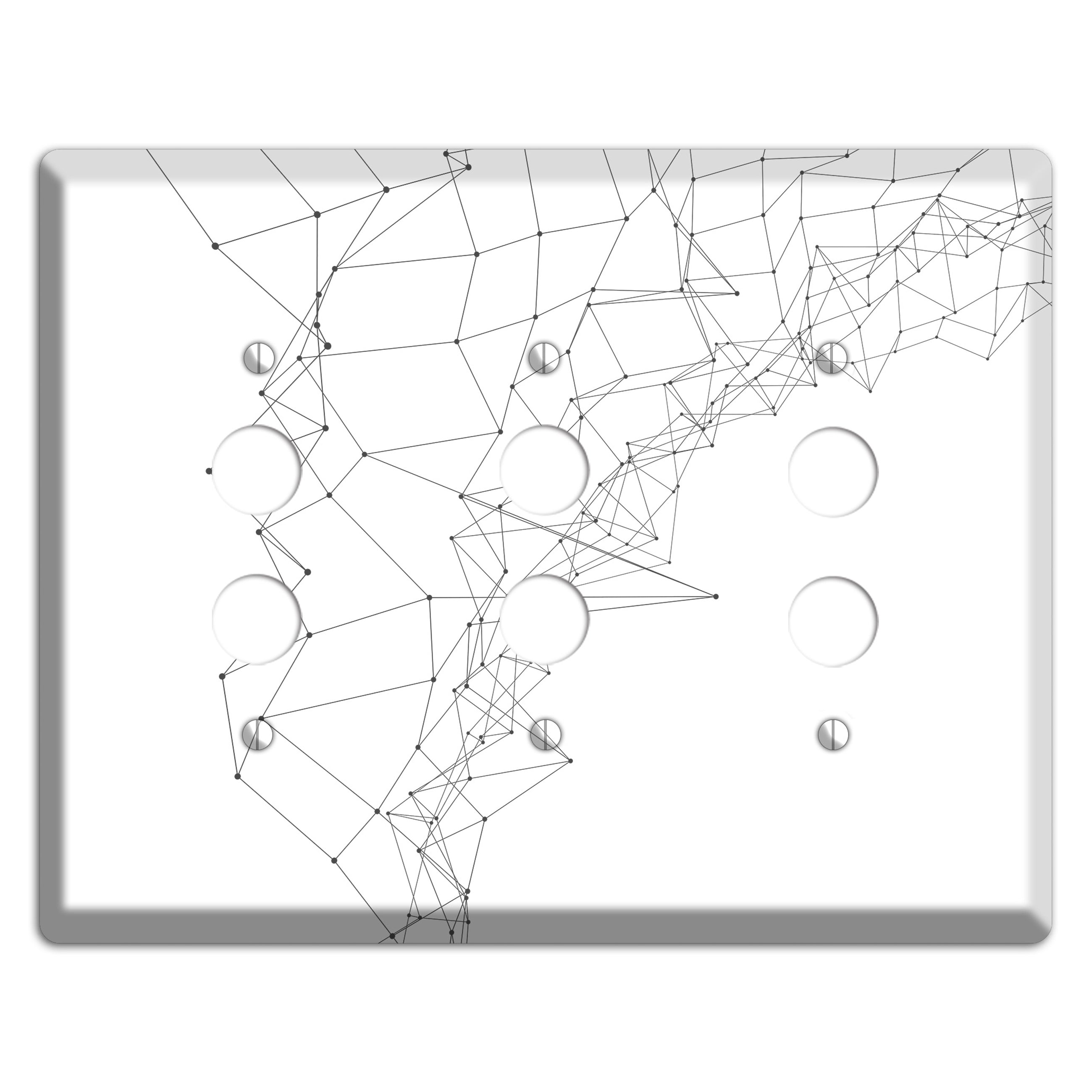 Neural Drift Lines 3 Pushbutton Wallplate