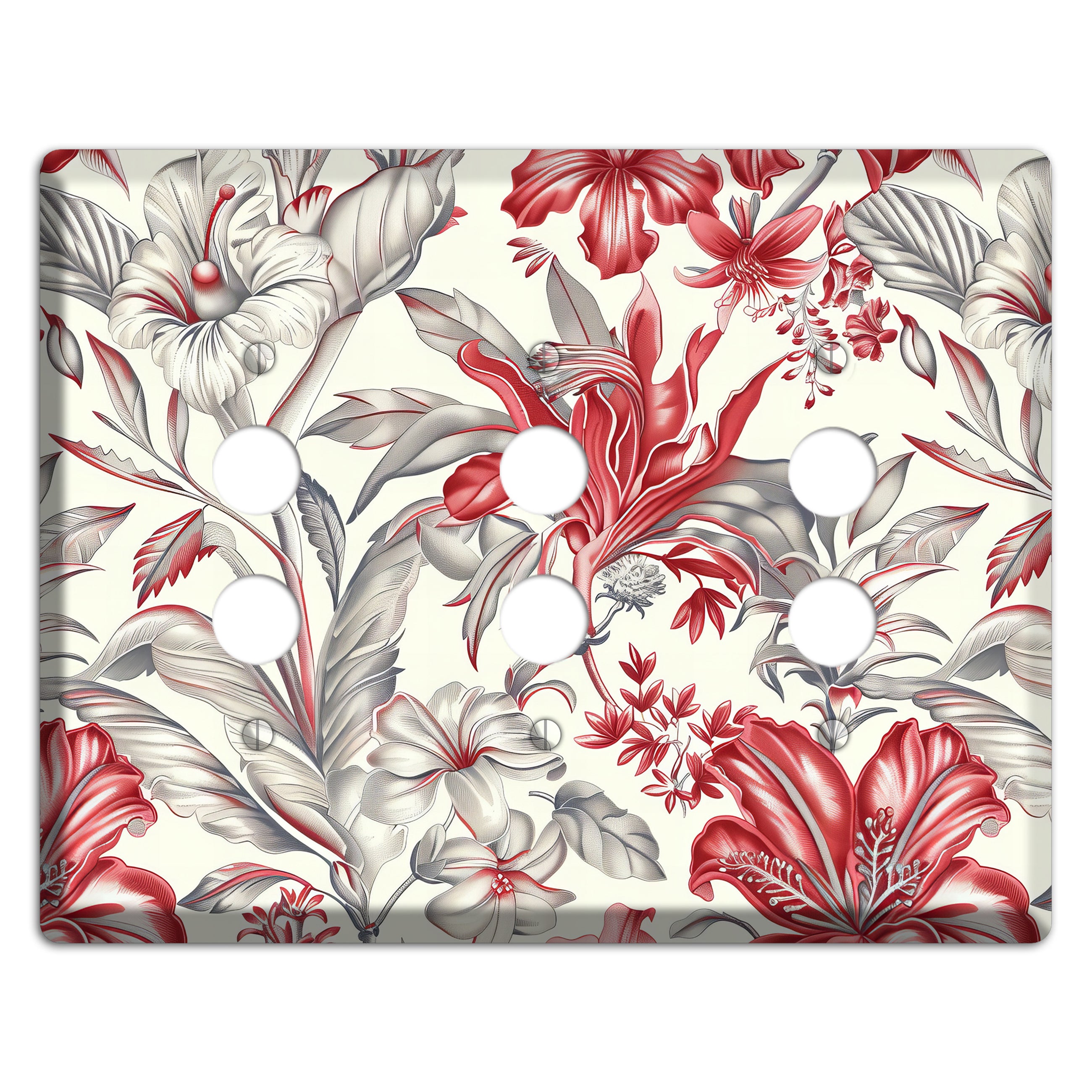 Crimson Botanica 3 Pushbutton Wallplate