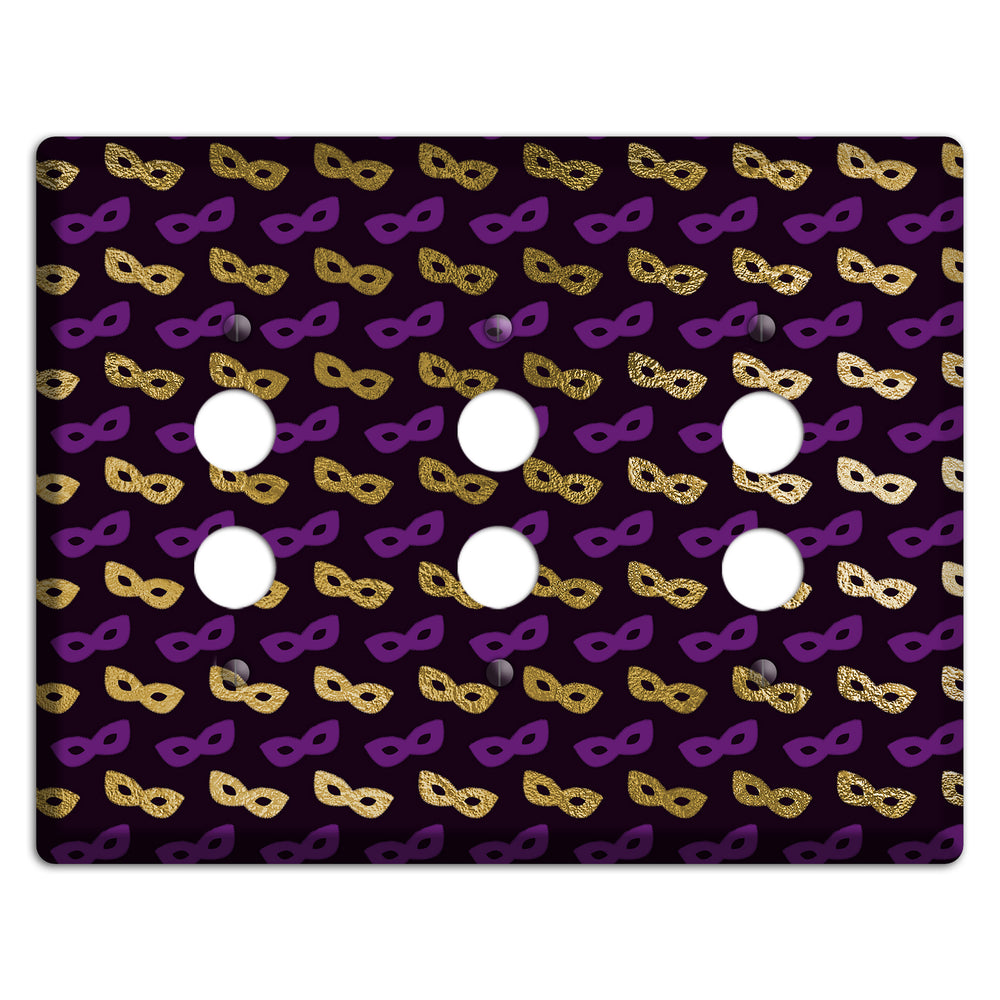 Midnight Masque 3 Pushbutton Wallplate