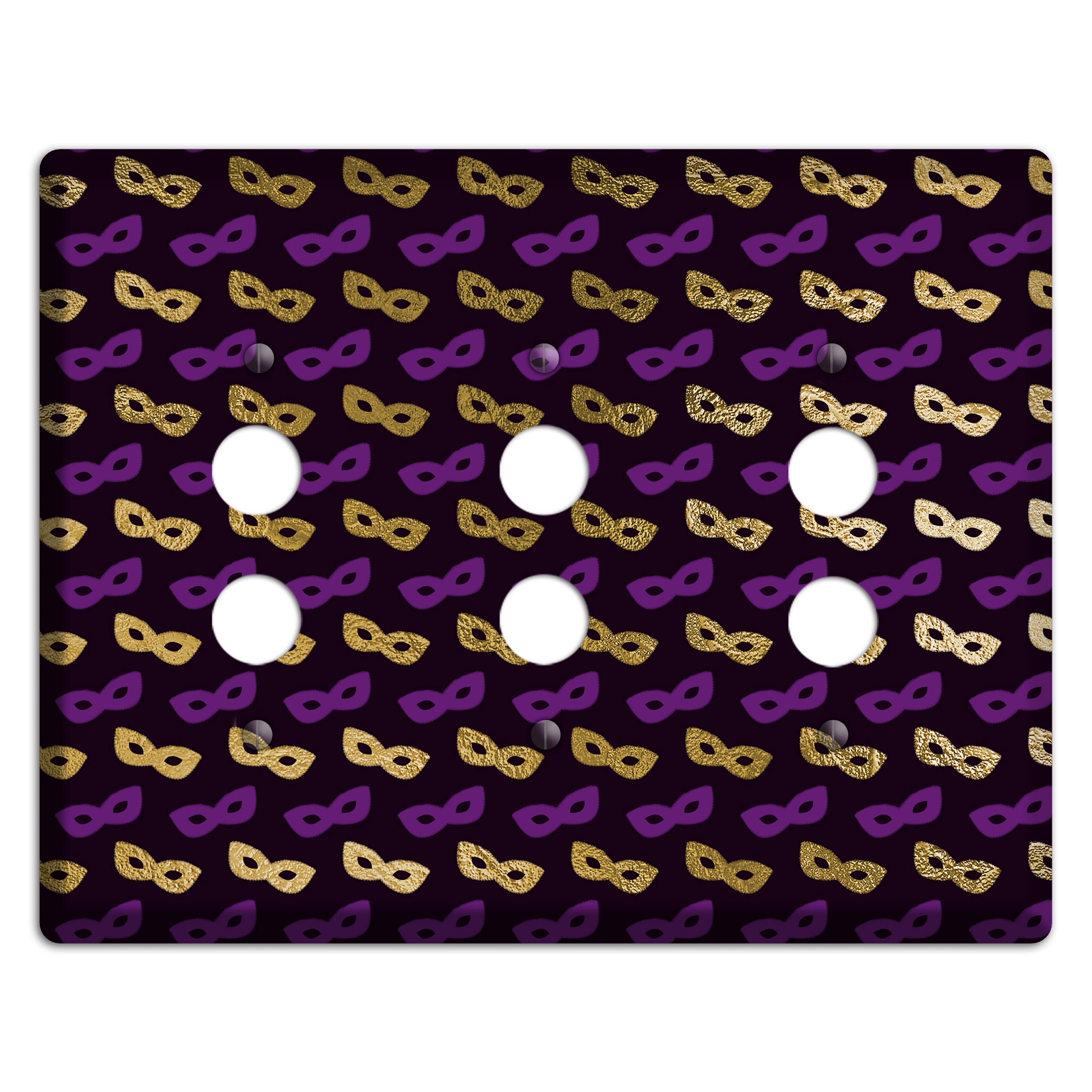 Midnight Masque 3 Pushbutton Wallplate