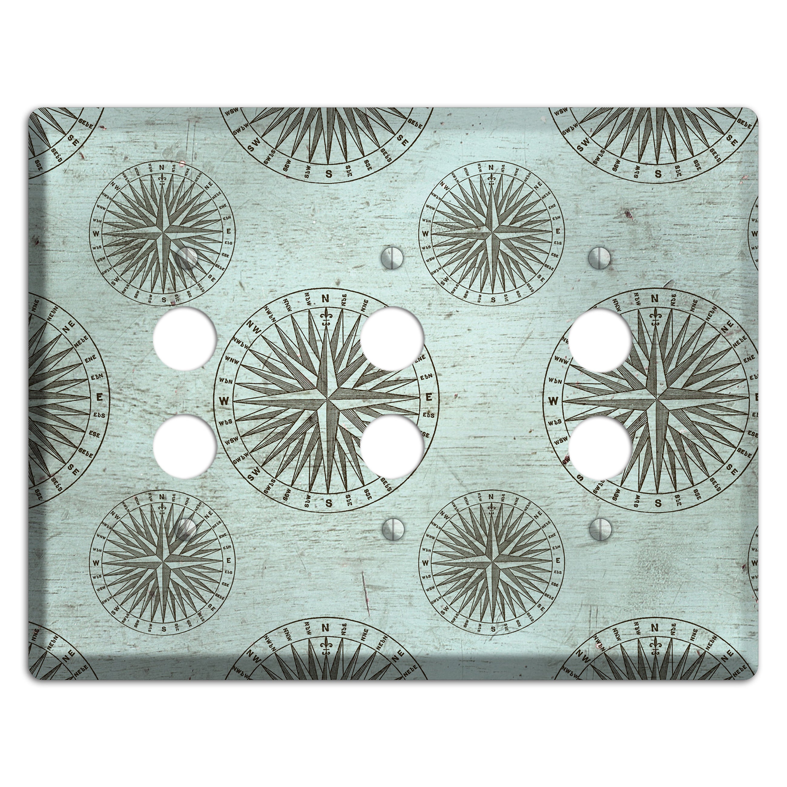 Compass & Current 3 Pushbutton Wallplate