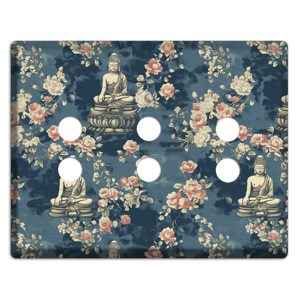 Lotus & Bloom 3 Pushbutton Wallplate