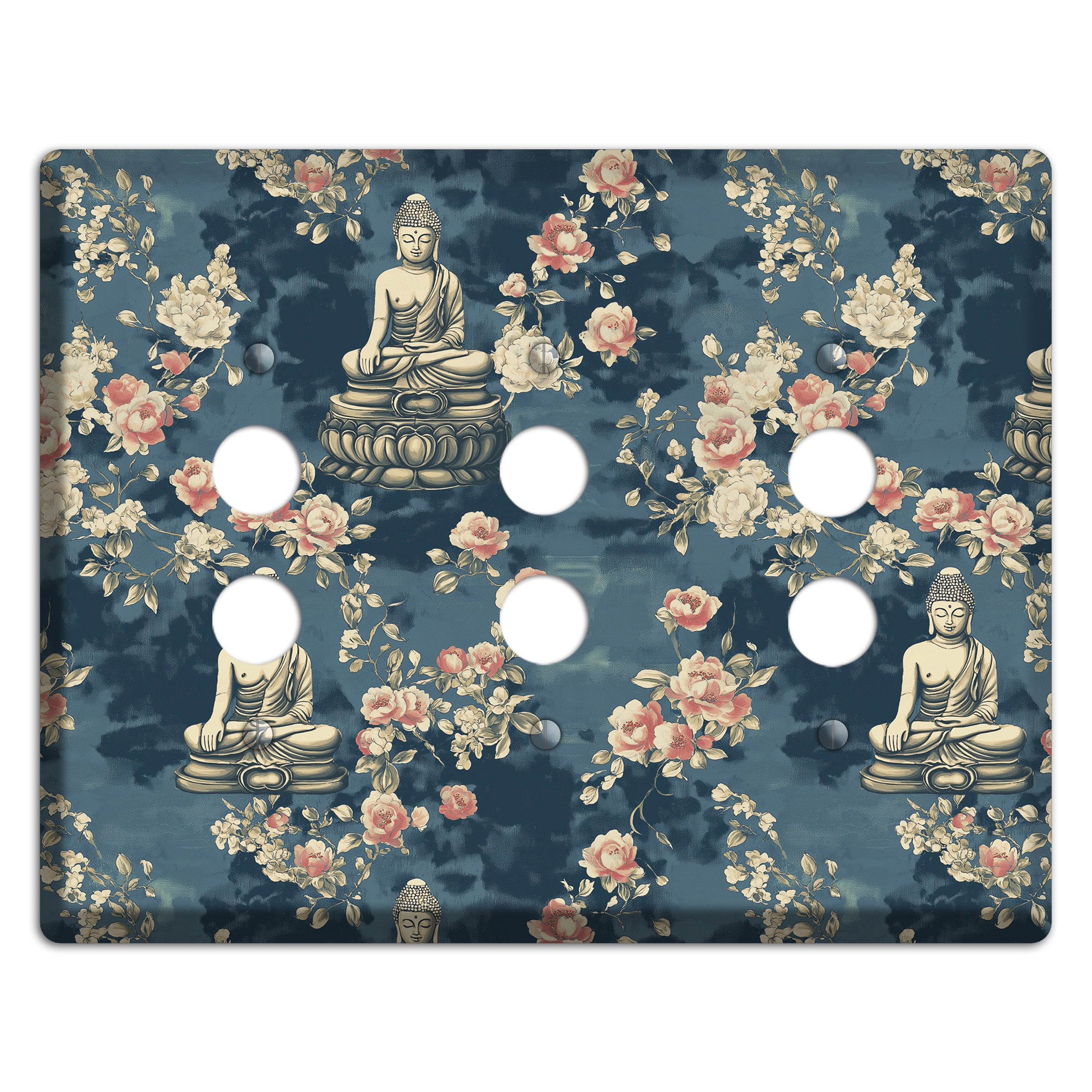 Lotus & Bloom 3 Pushbutton Wallplate