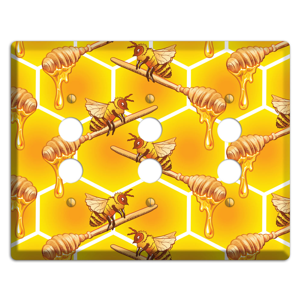 Golden Hive Ritual 3 Pushbutton Wallplate