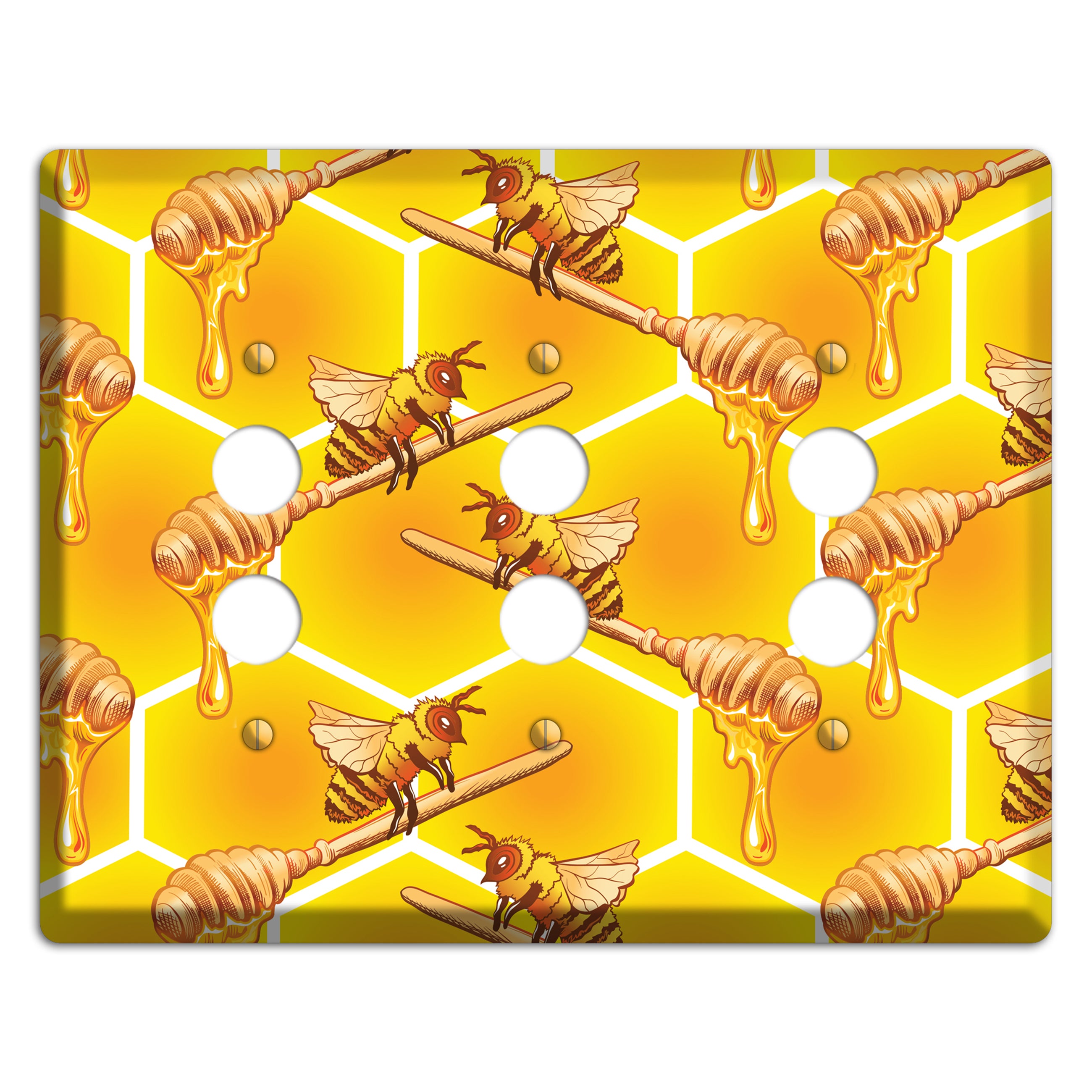Golden Hive Ritual 3 Pushbutton Wallplate