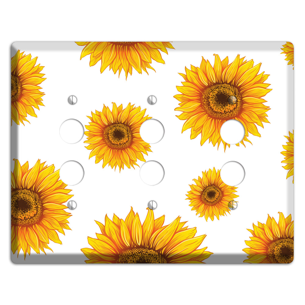 Solar Bloom Scatter 3 Pushbutton Wallplate