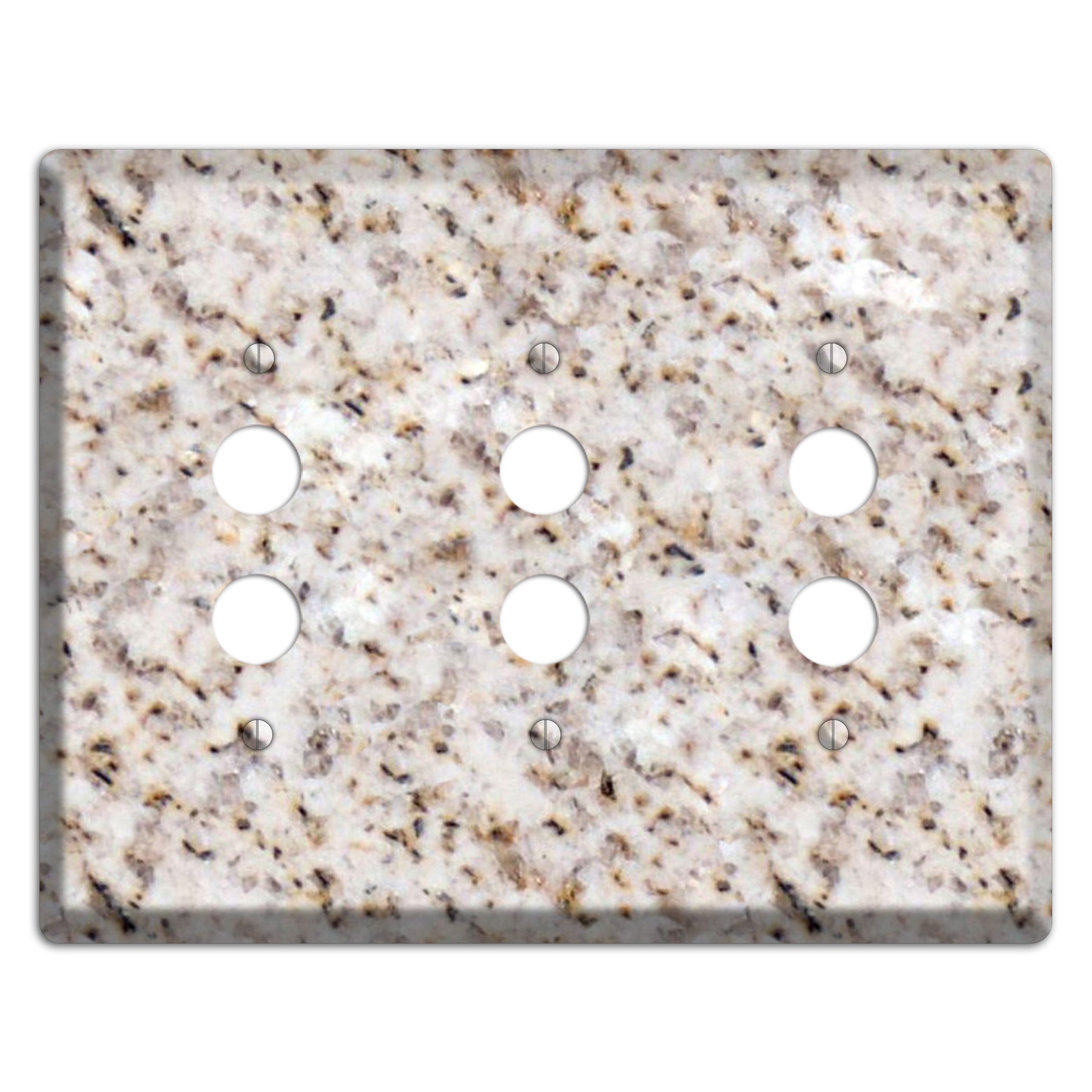 Luna Pearl Granite 3 Pushbutton Wallplate