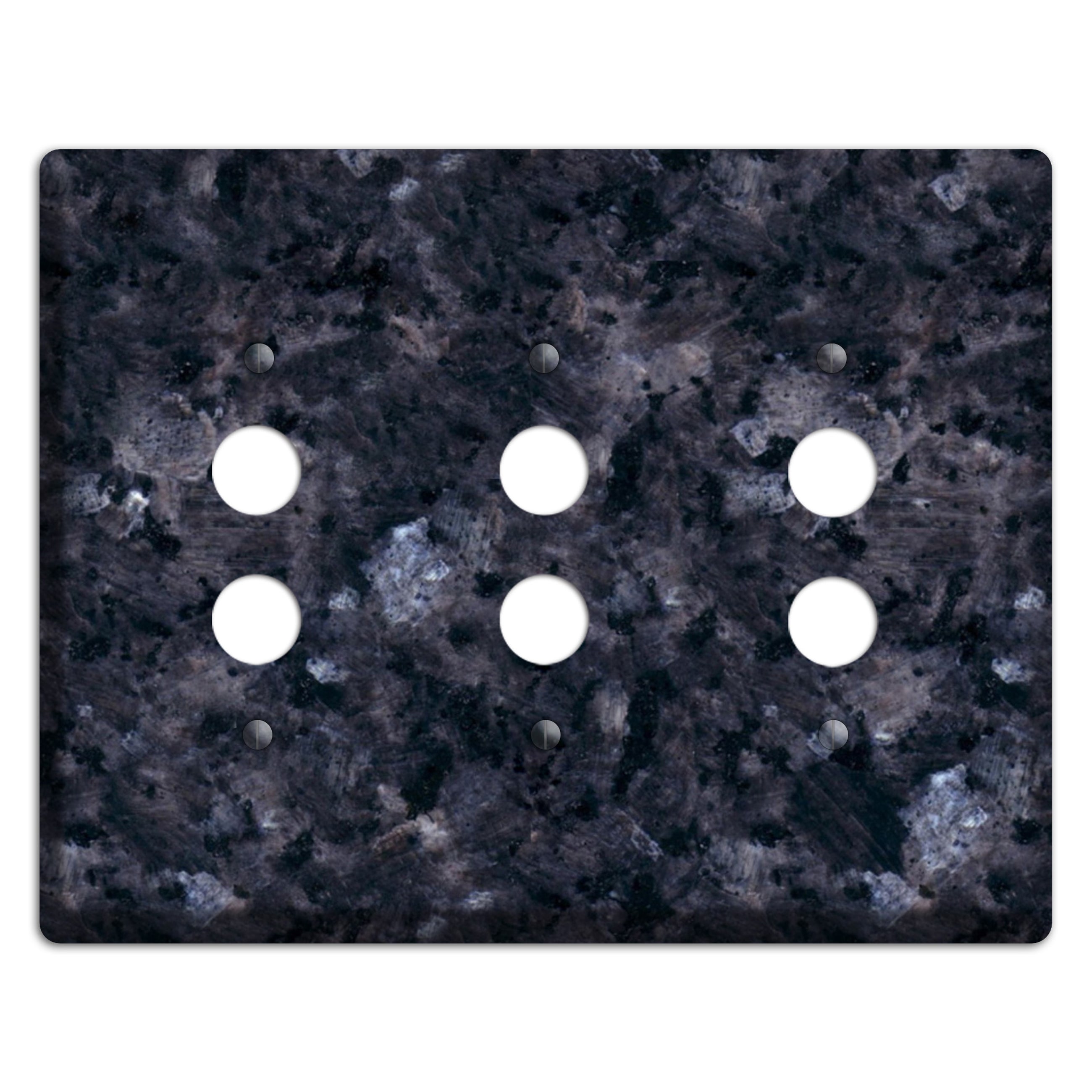 Blue Pearl Granite 3 Pushbutton Wallplate