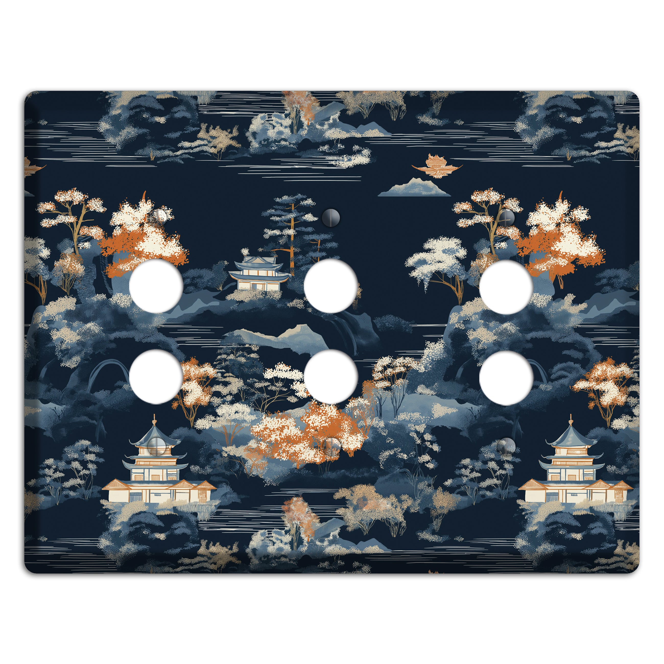 Jade Lantern Dusk 3 Pushbutton Wallplate