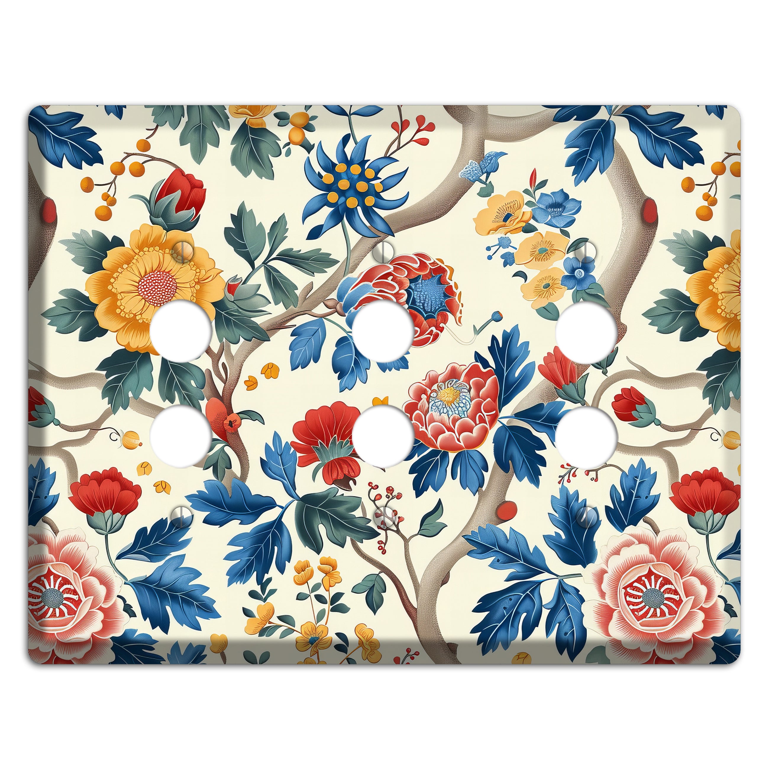 Tangled Bower Fête 3 Pushbutton Wallplate