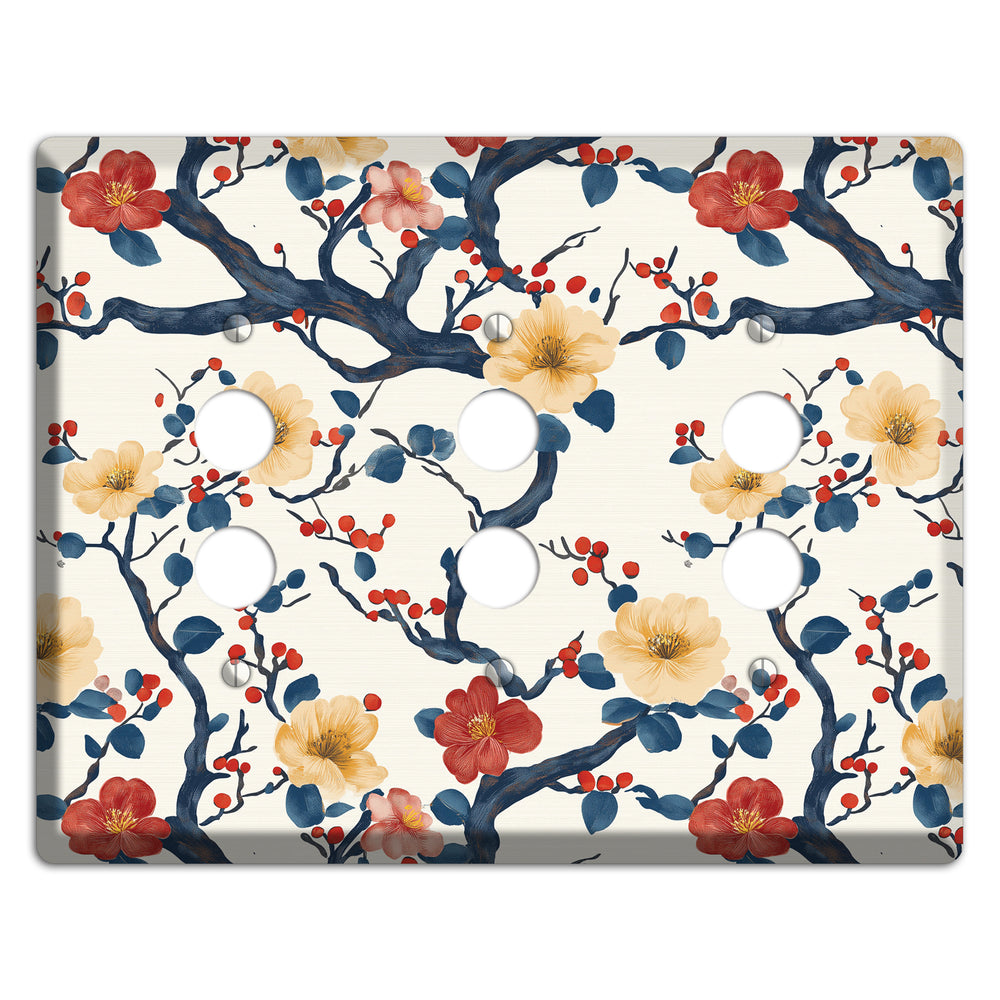 Berry Branch Reverie 3 Pushbutton Wallplate