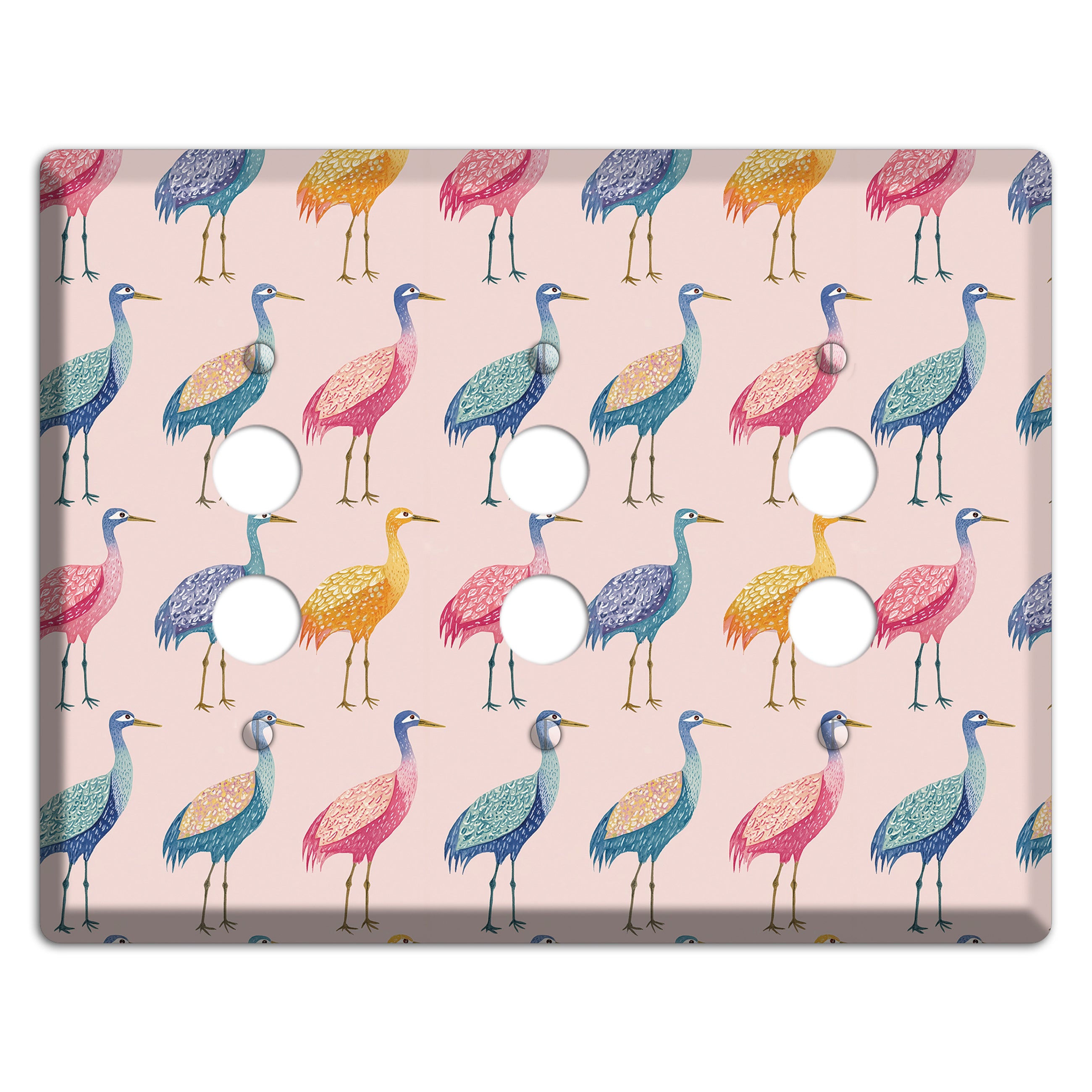 Rainbow Marsh Parade 3 Pushbutton Wallplate
