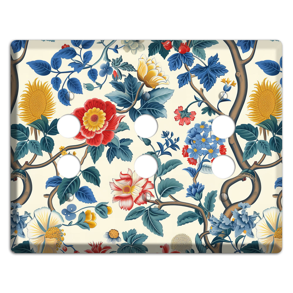 Tangled Bloom Tapestry 3 Pushbutton Wallplate