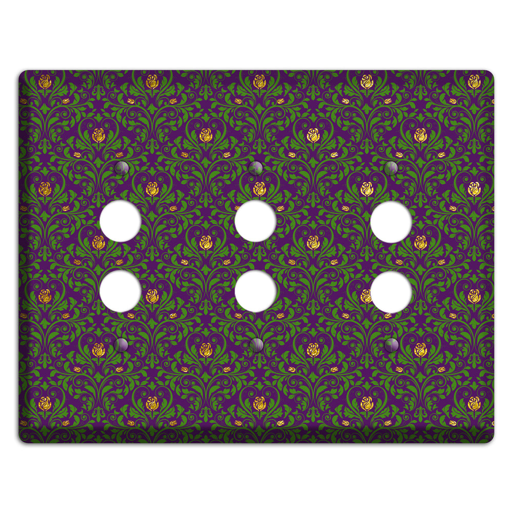Jester‚Äôs Damask 3 Pushbutton Wallplate