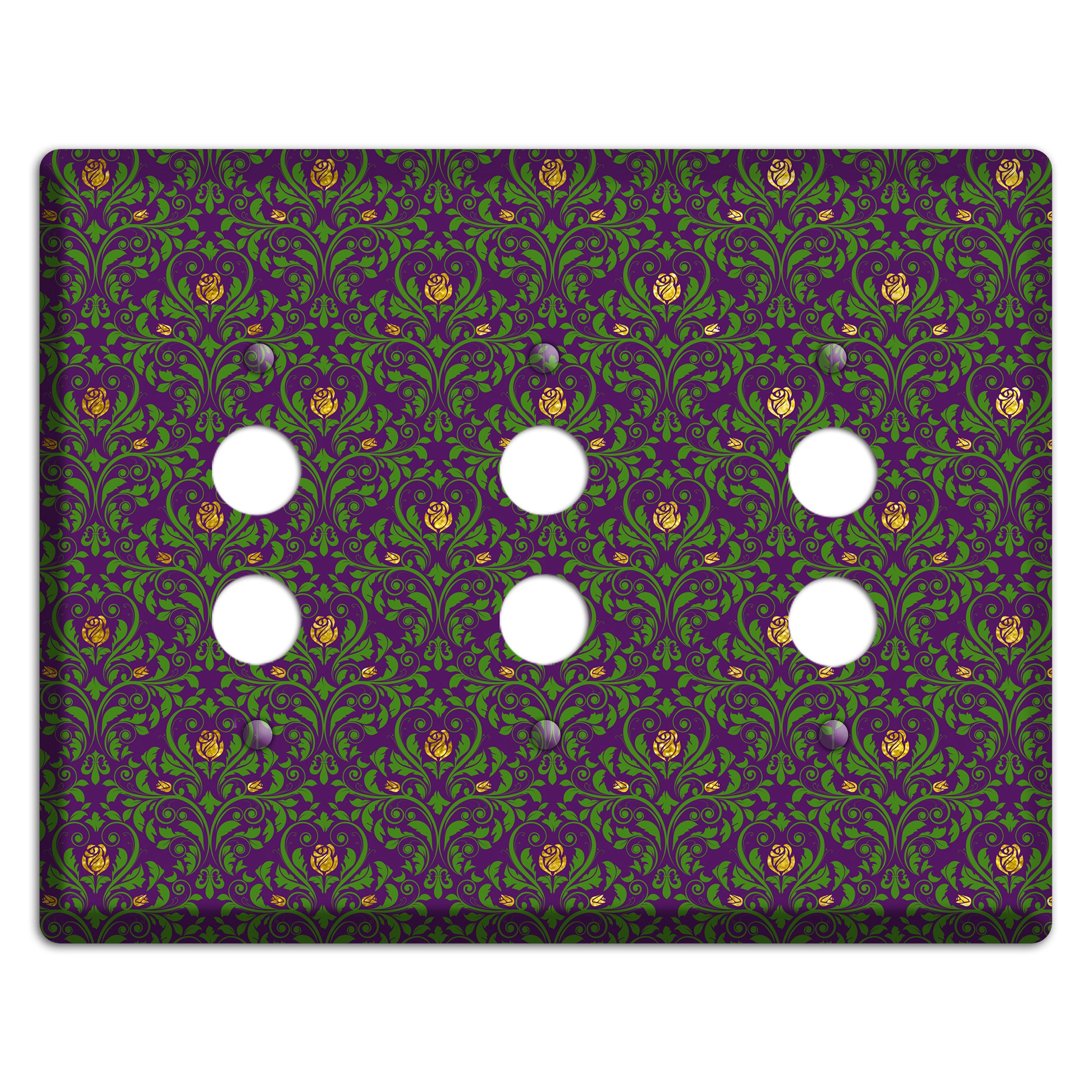 Jester’s Damask 3 Pushbutton Wallplate