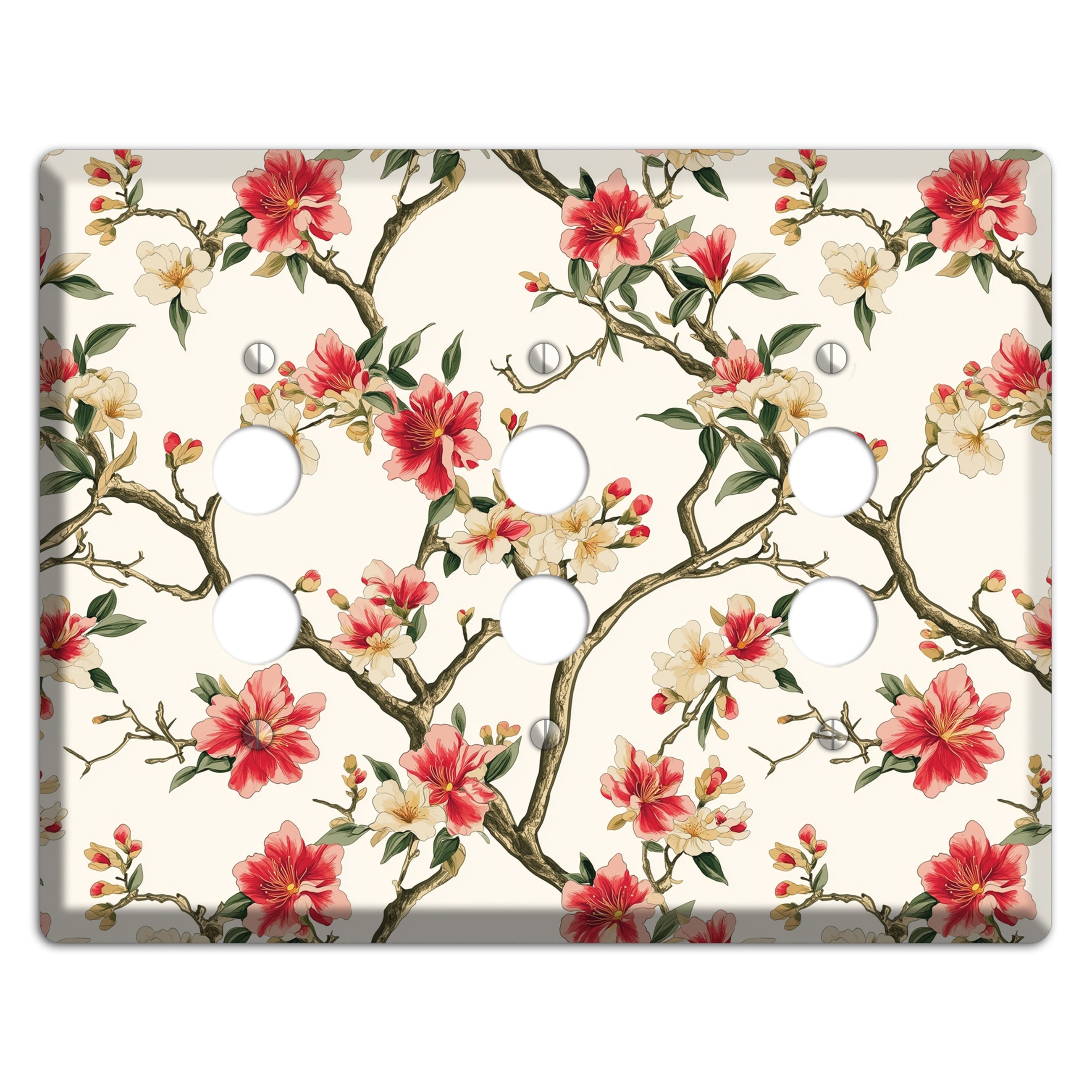 Blossom & Bough 3 Pushbutton Wallplate