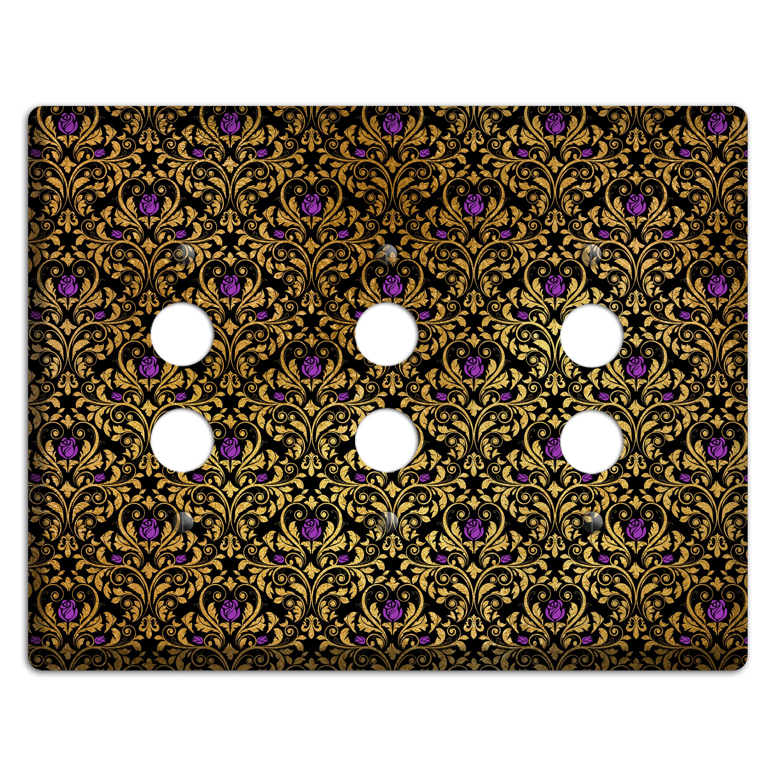 Gilded Masquerade 3 Pushbutton Wallplate