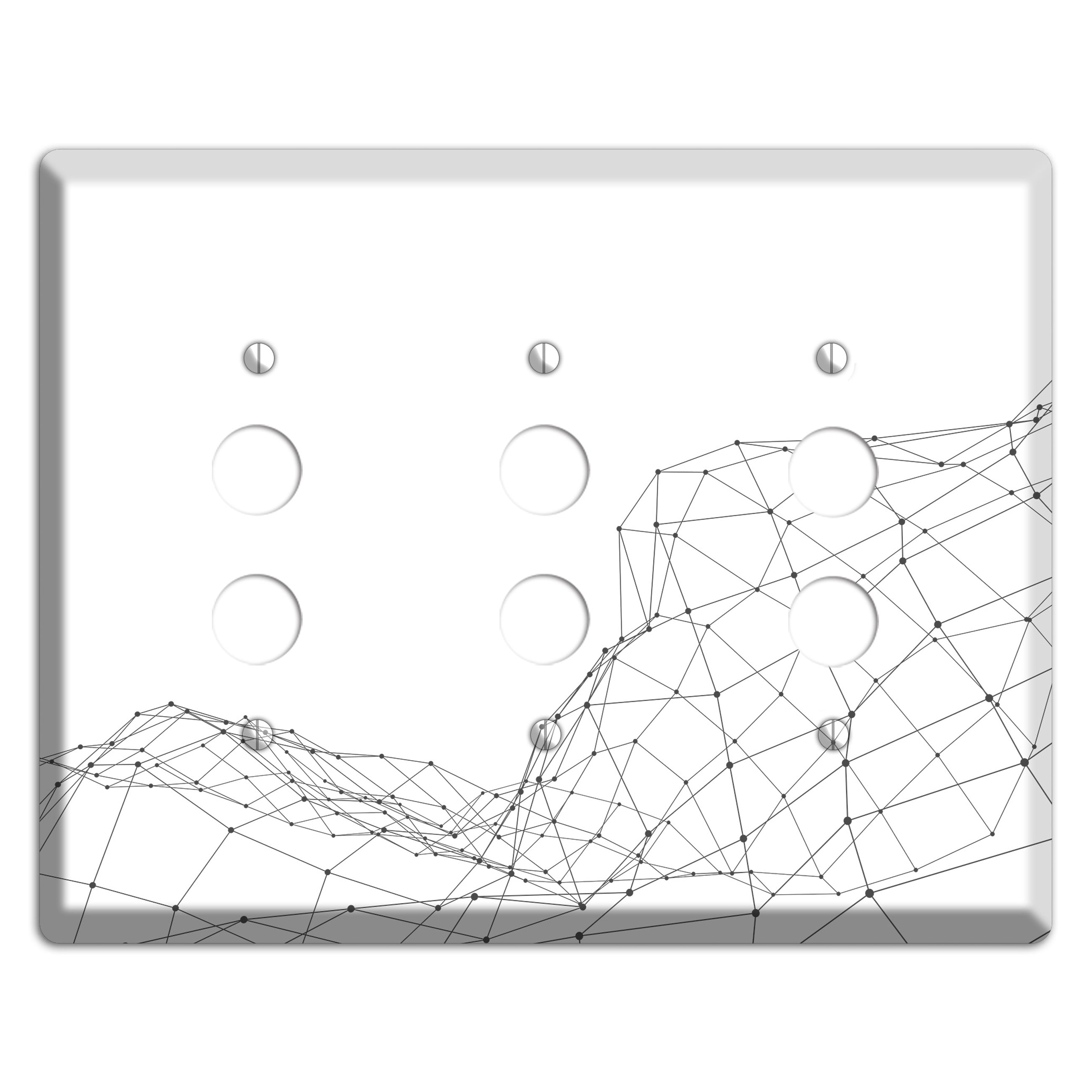 Lattice Wave Surge 3 Pushbutton Wallplate