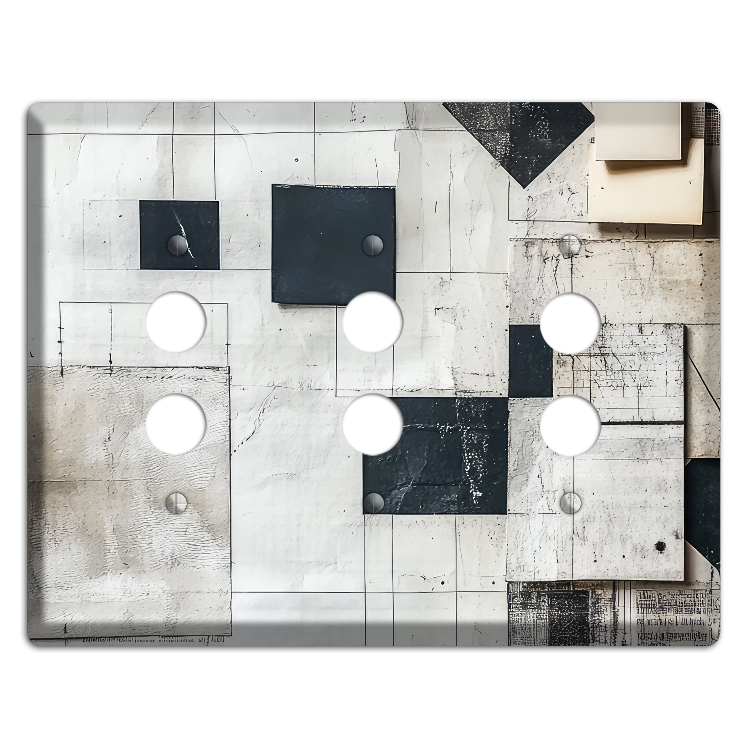 Ledger & Silence 3 Pushbutton Wallplate