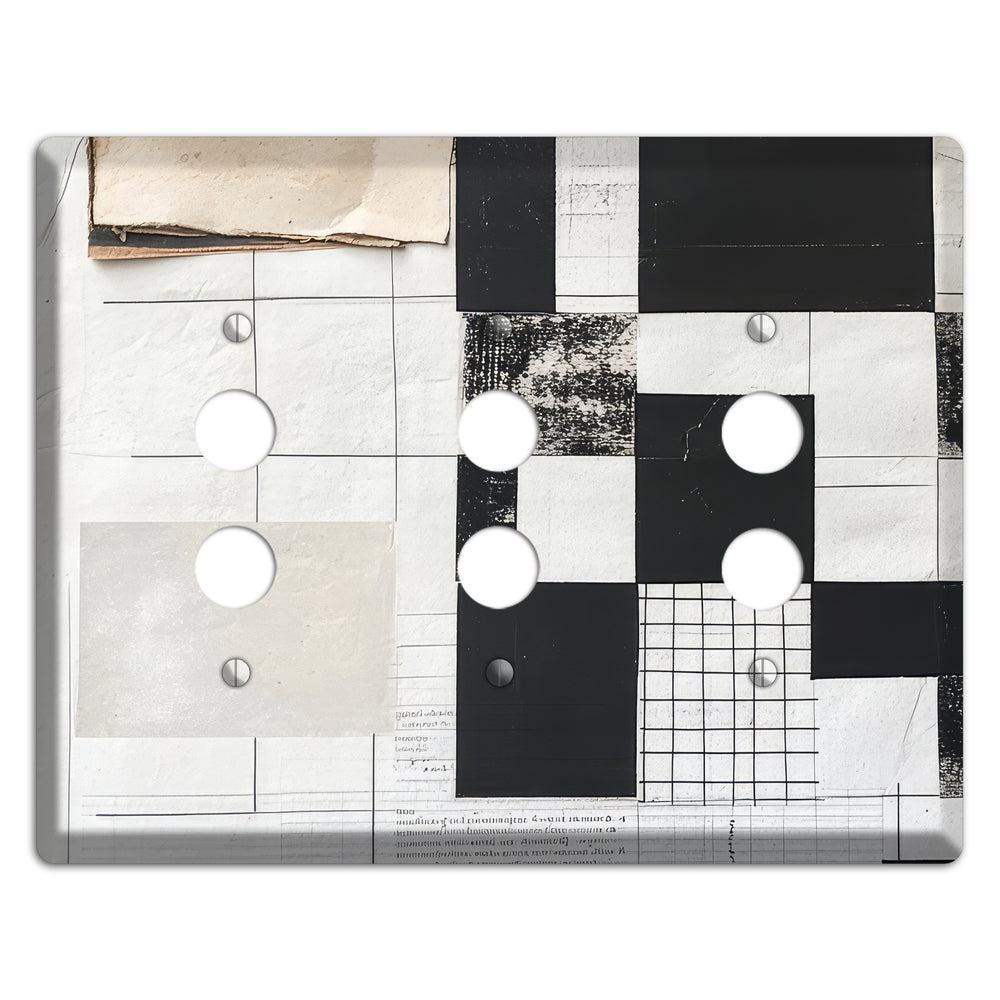 Torn Ledger Fragments 3 Pushbutton Wallplate