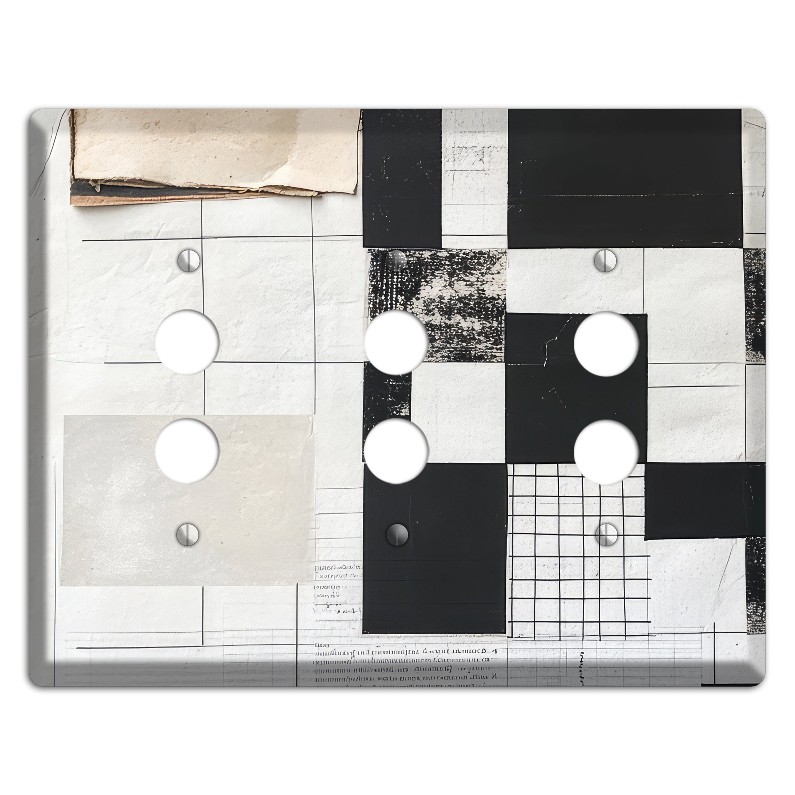 Torn Ledger Fragments 3 Pushbutton Wallplate