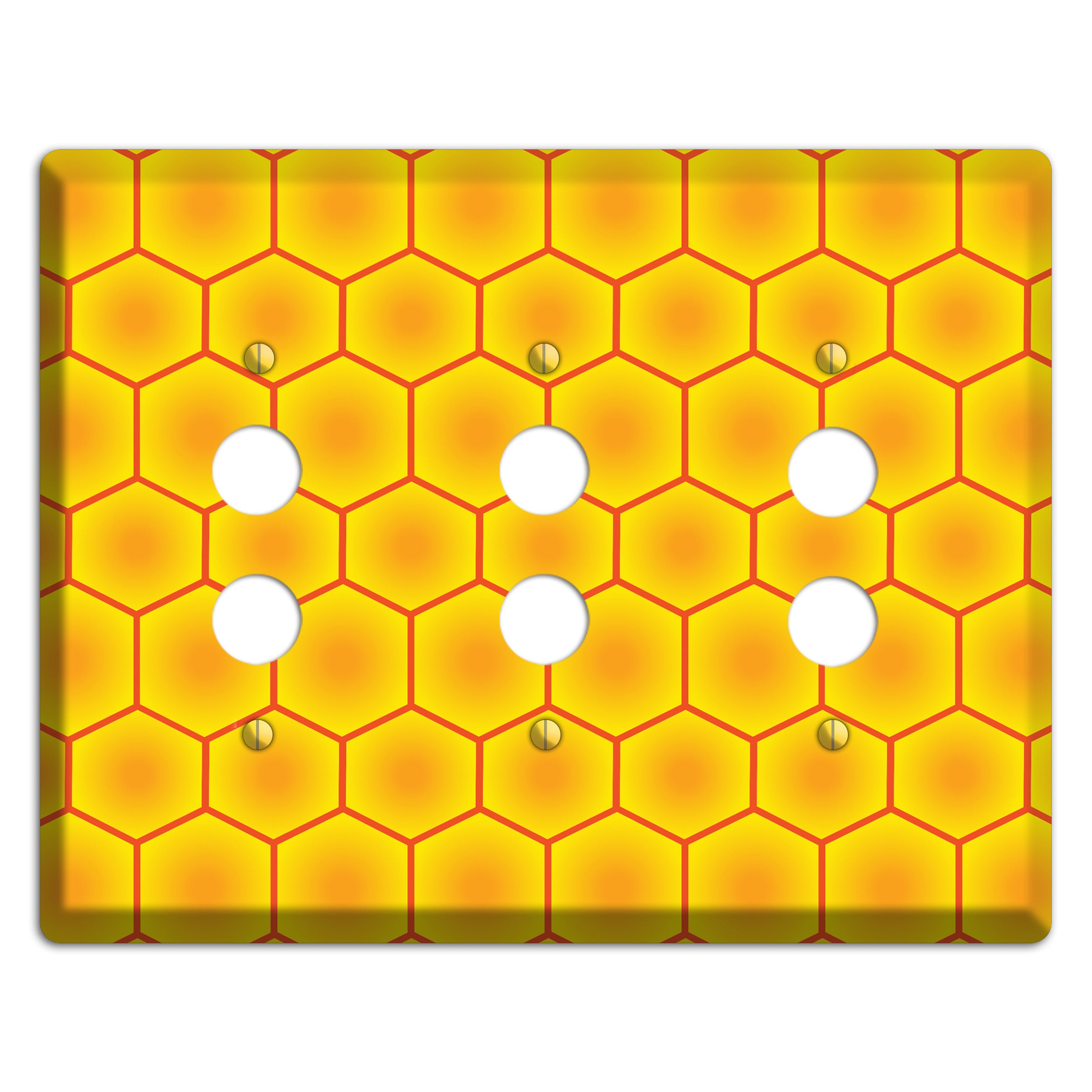 Golden Vault Cells 3 Pushbutton Wallplate