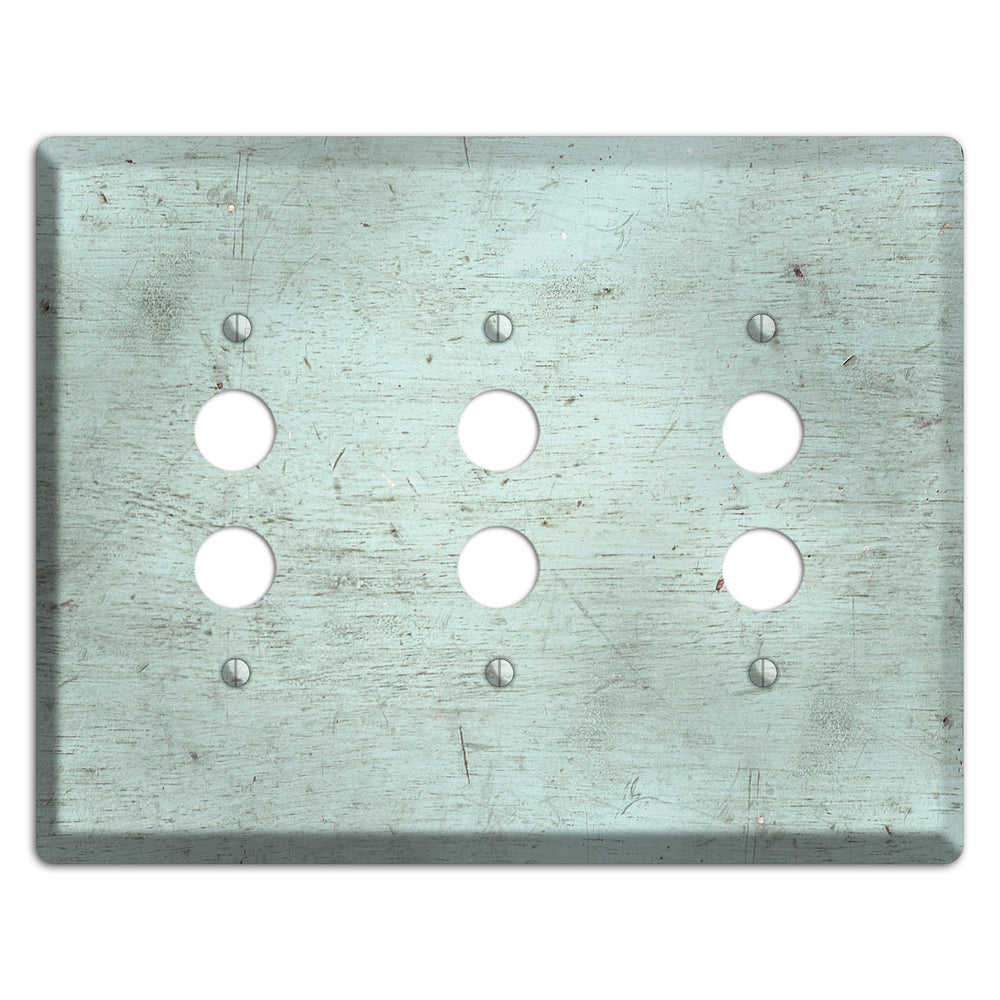 Weathered Teal Deck 3 Pushbutton Wallplate