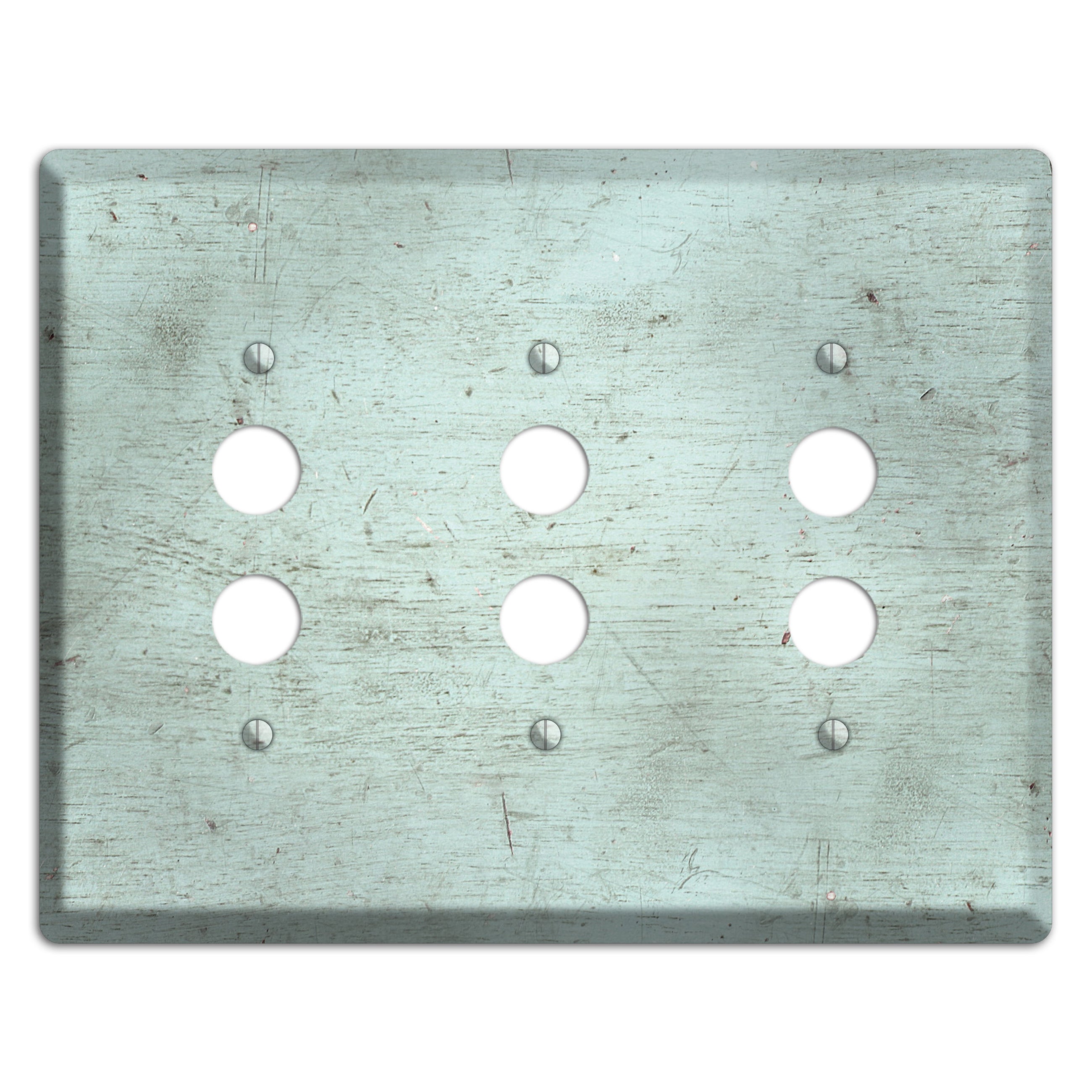 Weathered Teal Deck 3 Pushbutton Wallplate