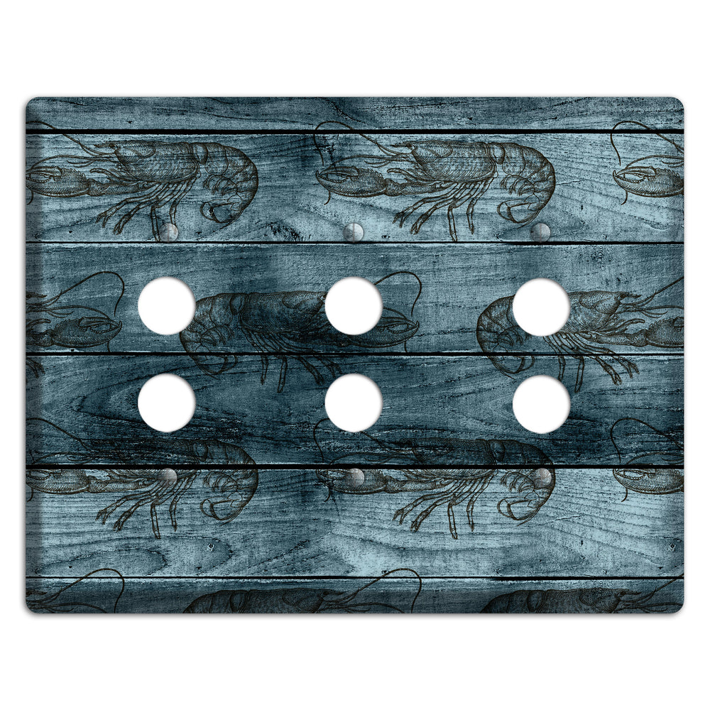 Lobster Ledger 3 Pushbutton Wallplate