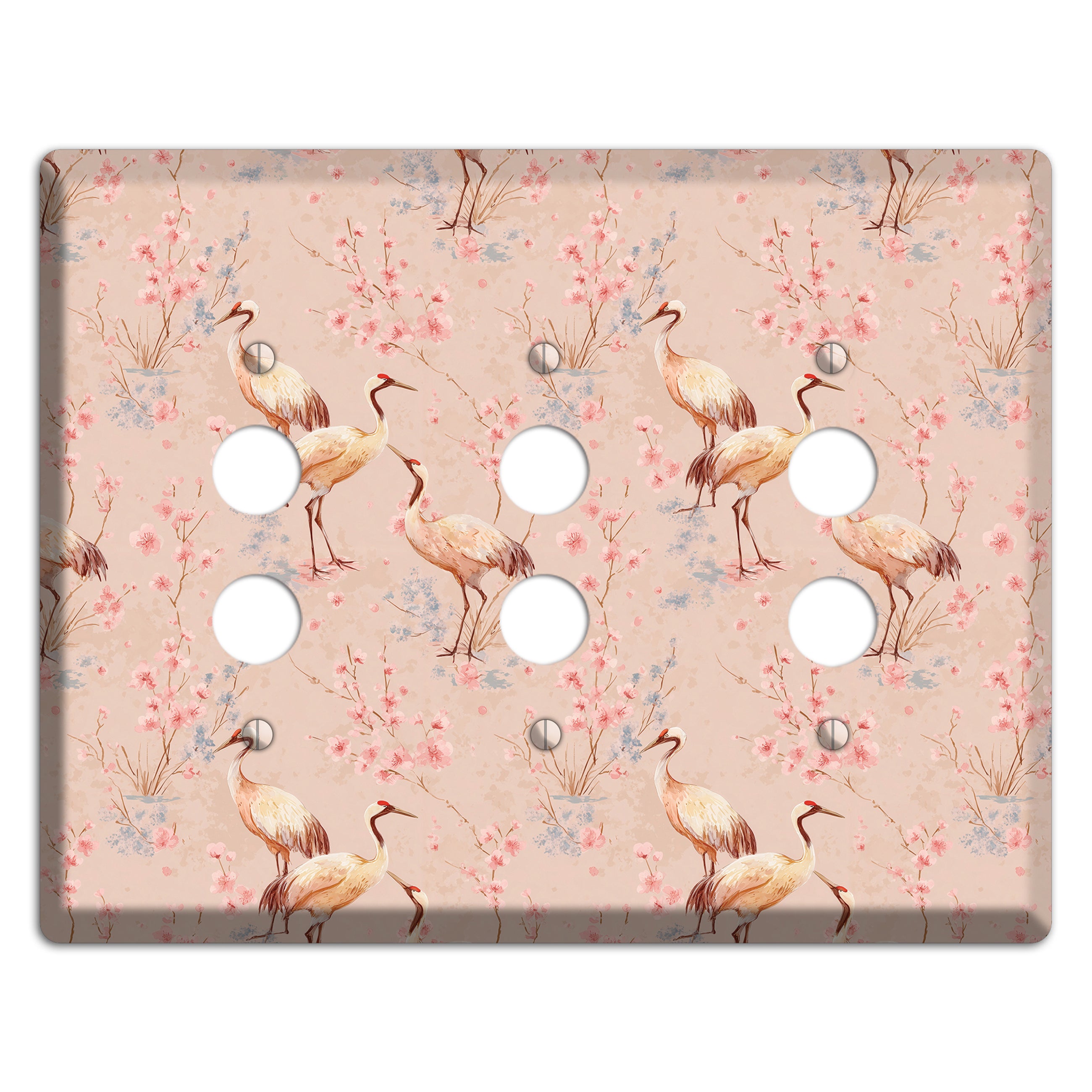 Blush Sakura Passage 3 Pushbutton Wallplate