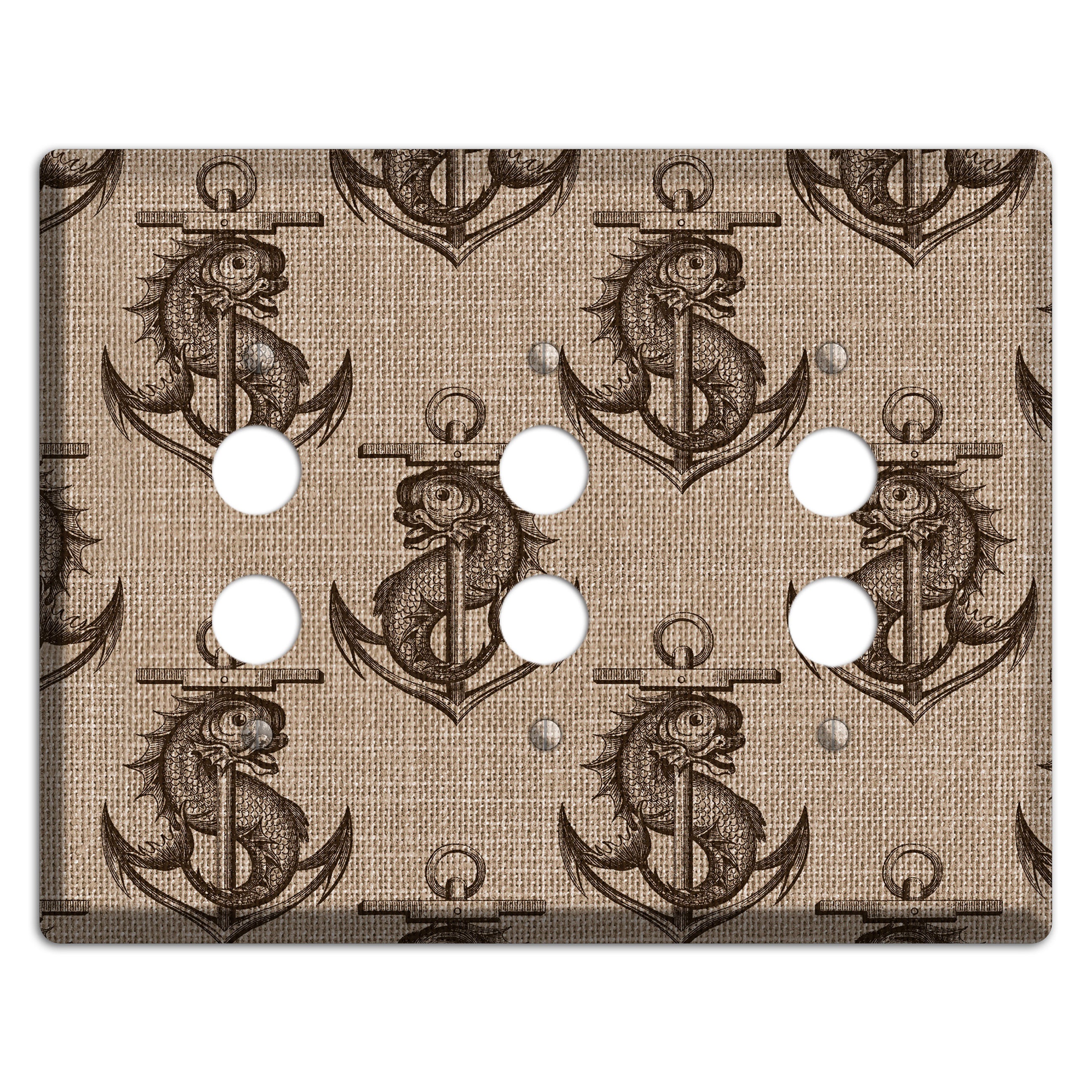 Anchor & Leviathan 3 Pushbutton Wallplate