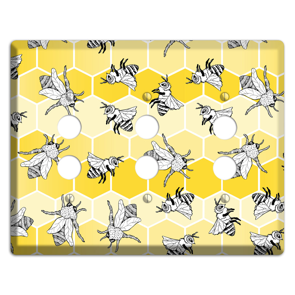 Hive Mind Scatter 3 Pushbutton Wallplate