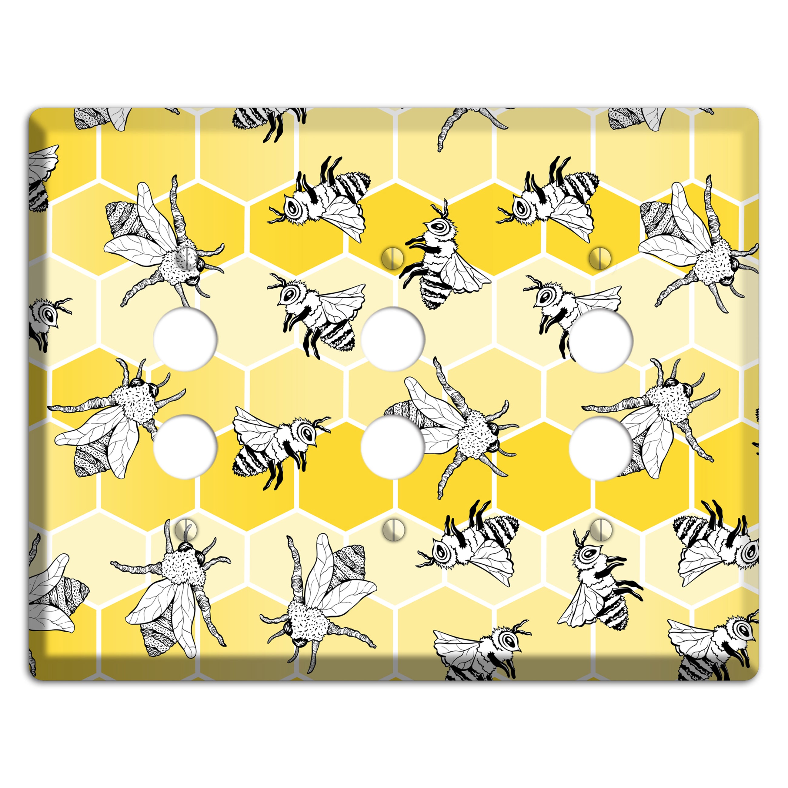 Hive Mind Scatter 3 Pushbutton Wallplate