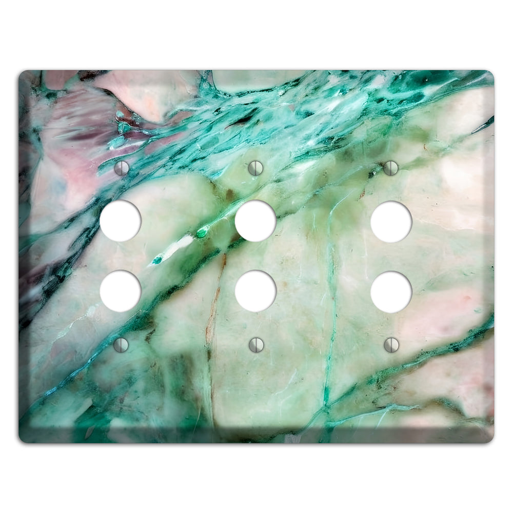 Monte Carlo Marble 3 Pushbutton Wallplate