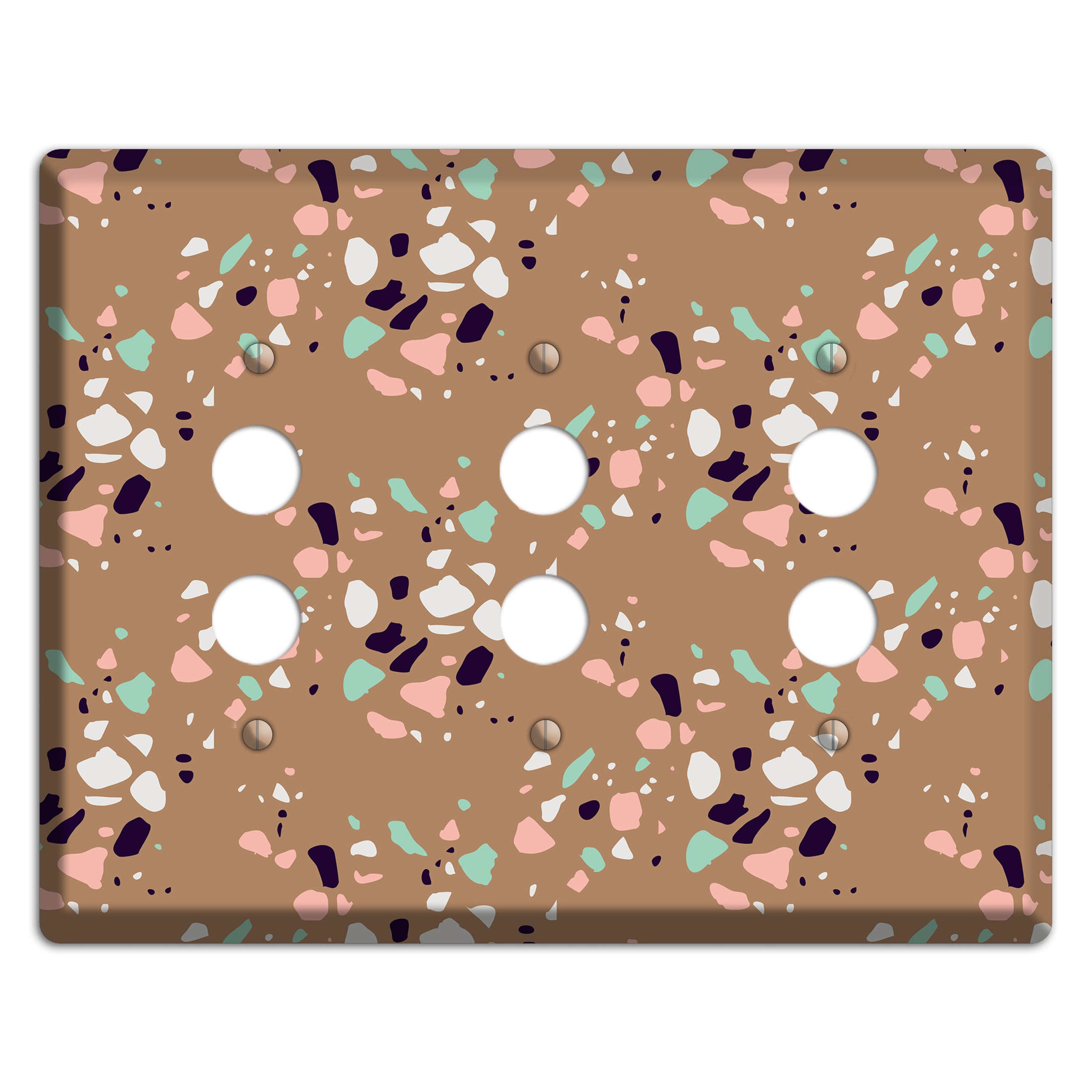 Clay Pebble Drop 3 Pushbutton Wallplate