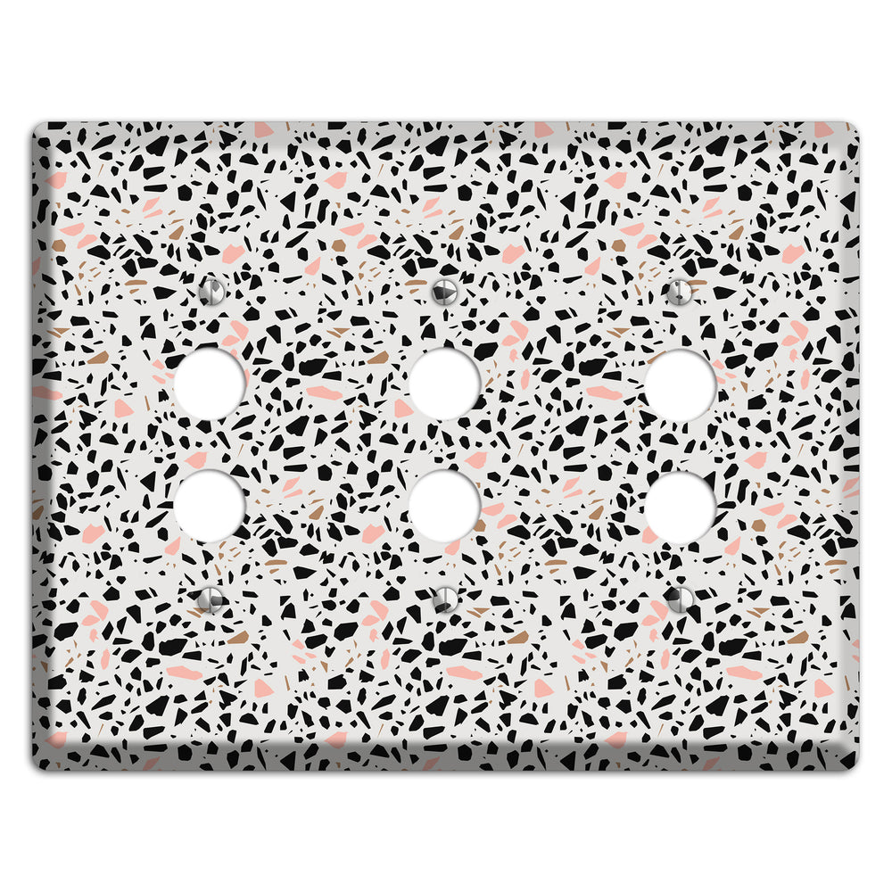 Monochrome Mix 3 Pushbutton Wallplate