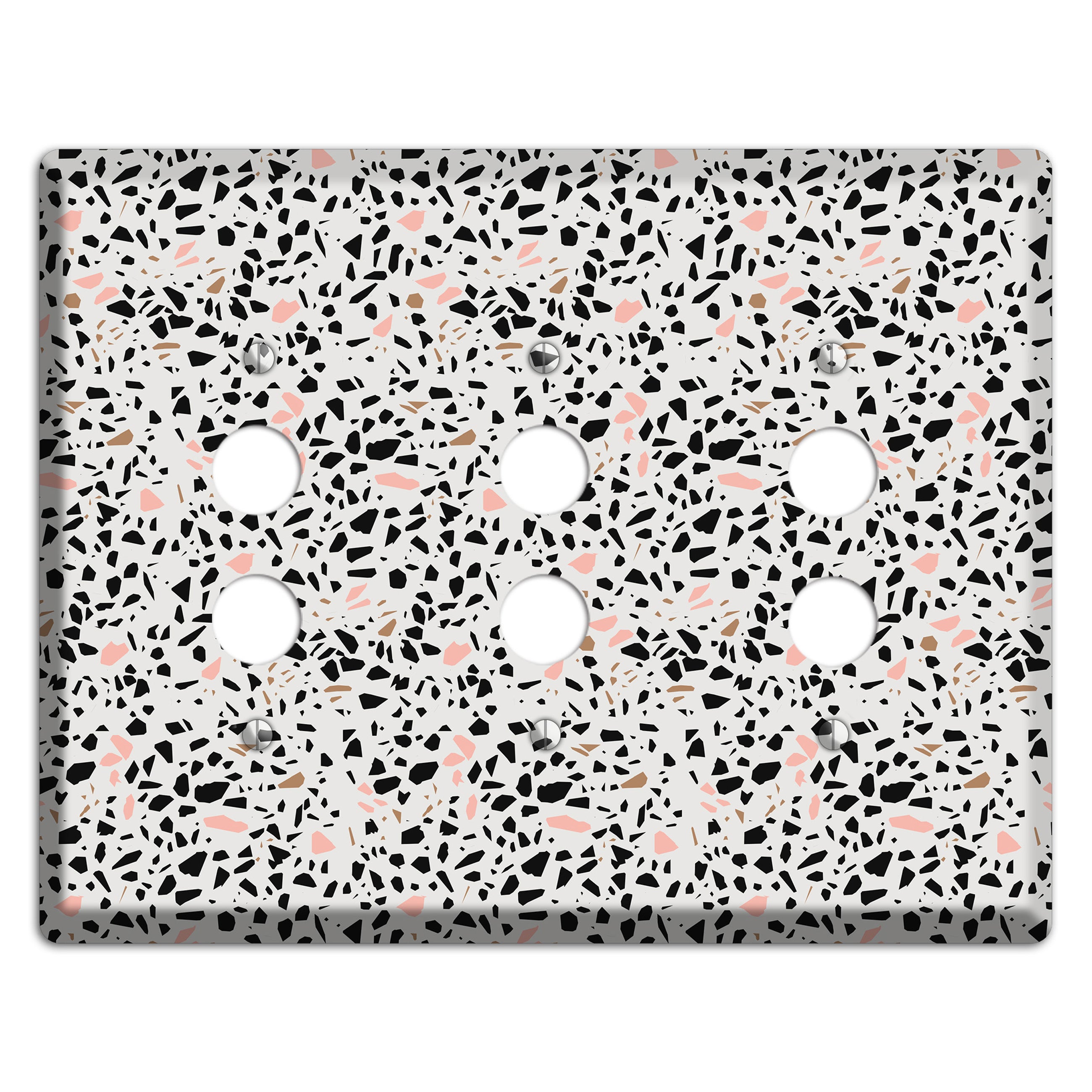 Monochrome Mix 3 Pushbutton Wallplate