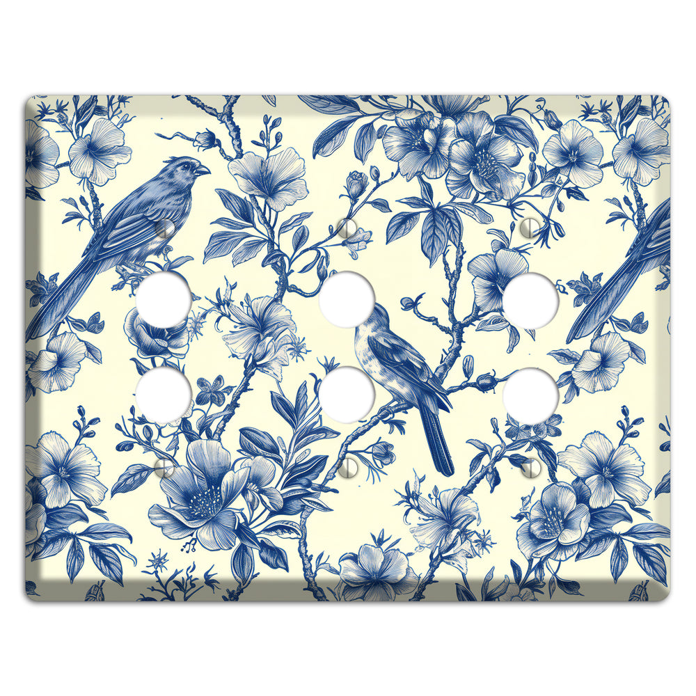 Porcelain Garden Song 3 Pushbutton Wallplate