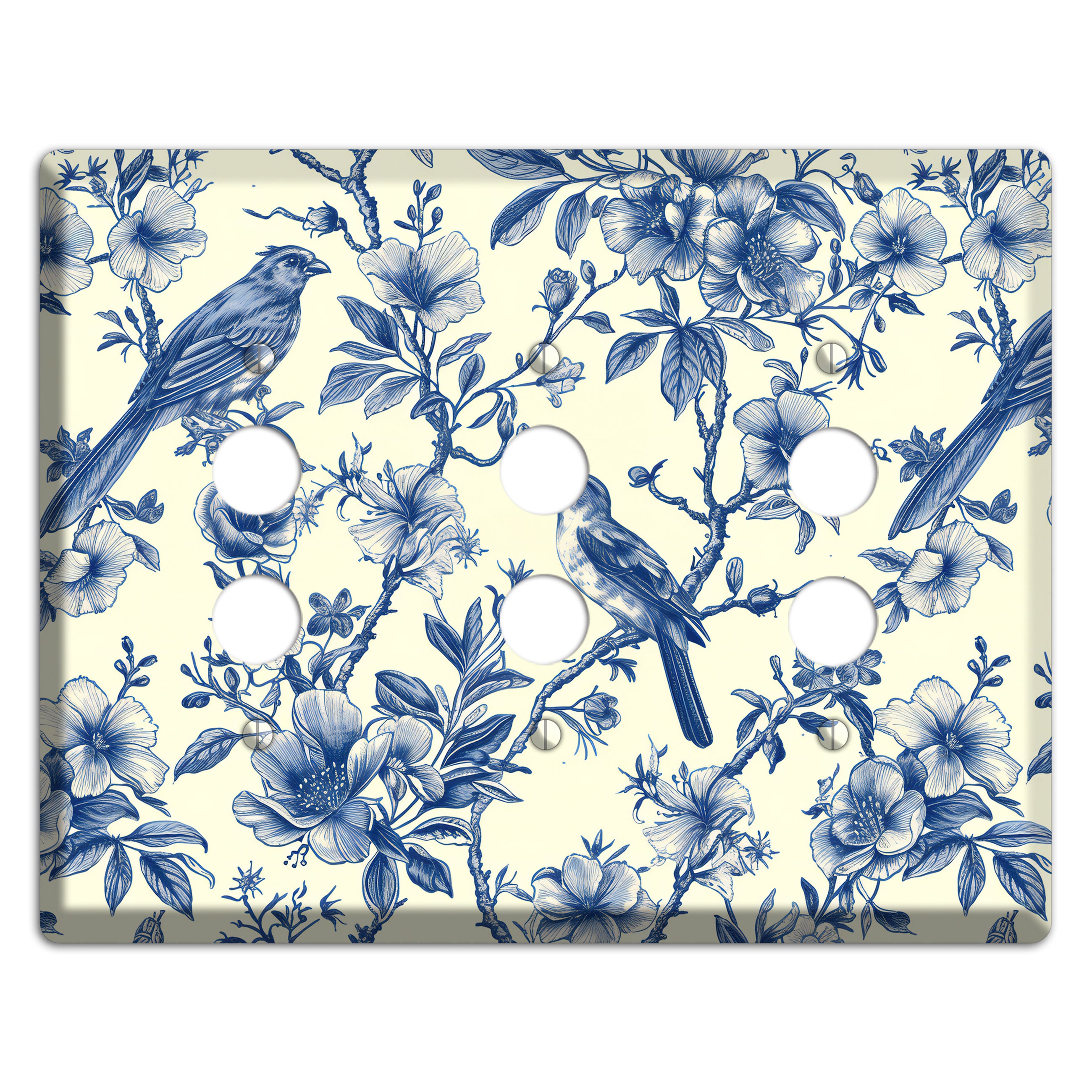 Porcelain Garden Song 3 Pushbutton Wallplate
