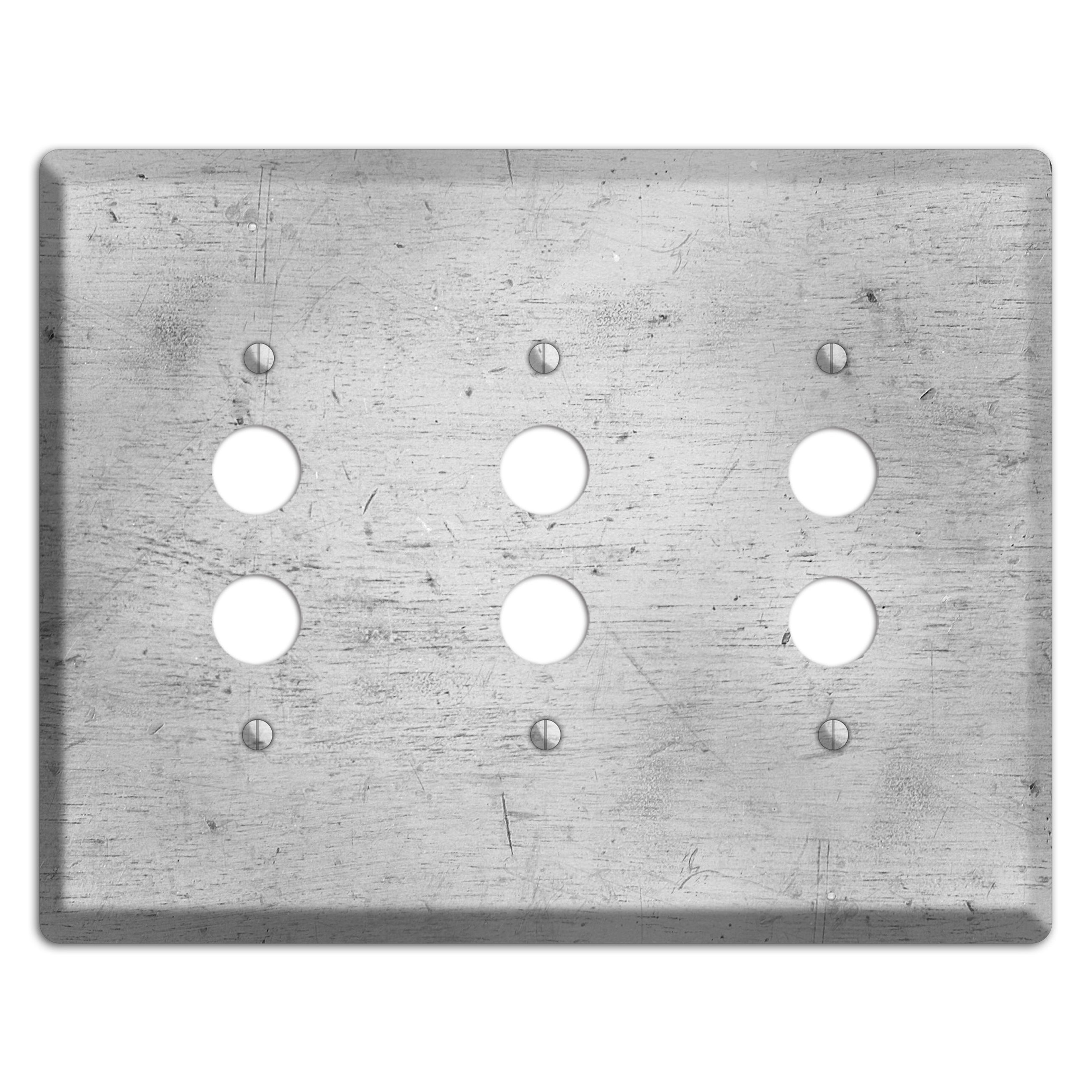 Silver Deck 3 Pushbutton Wallplate