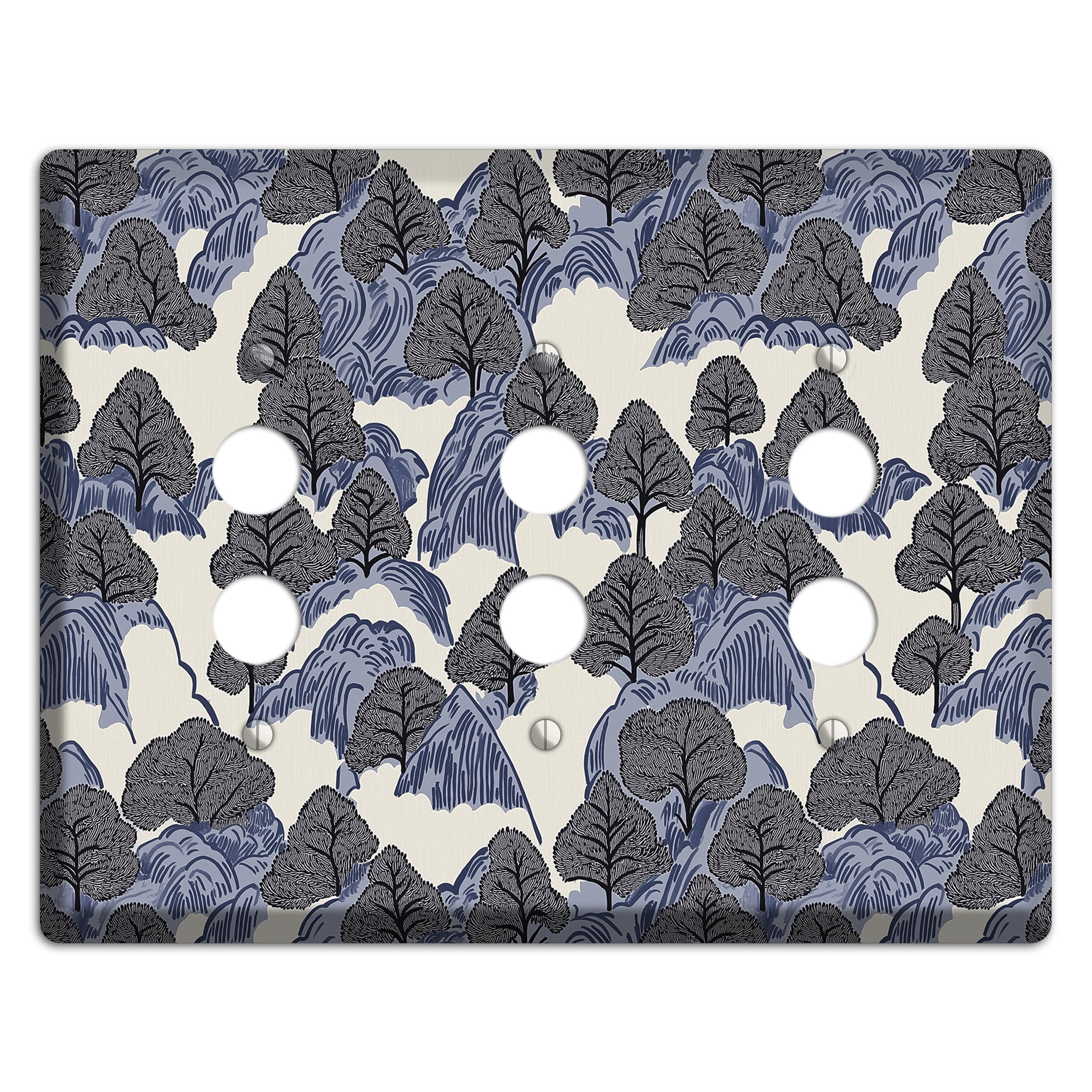 Thousand Pines 3 Pushbutton Wallplate