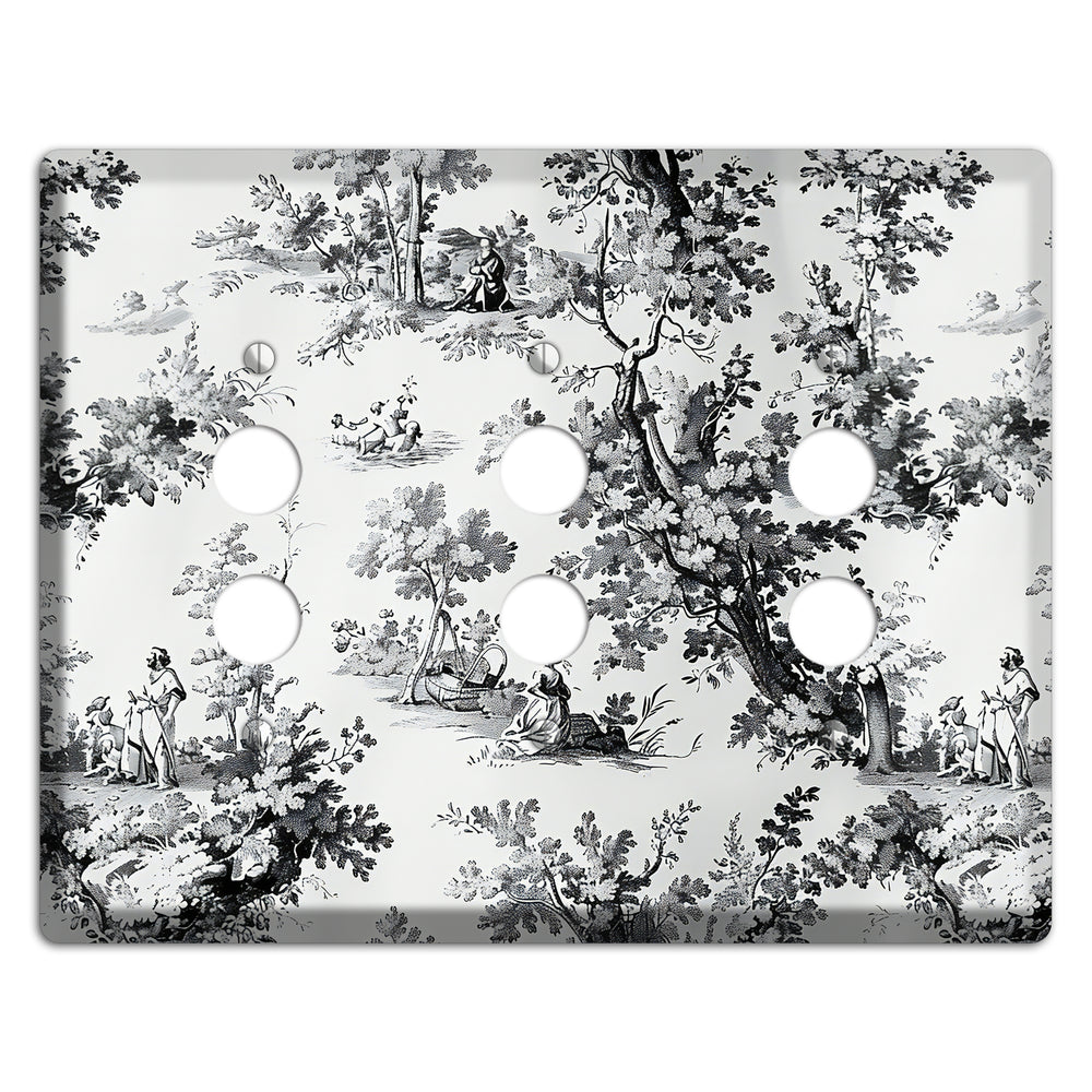 Pastoral Whisper 3 Pushbutton Wallplate