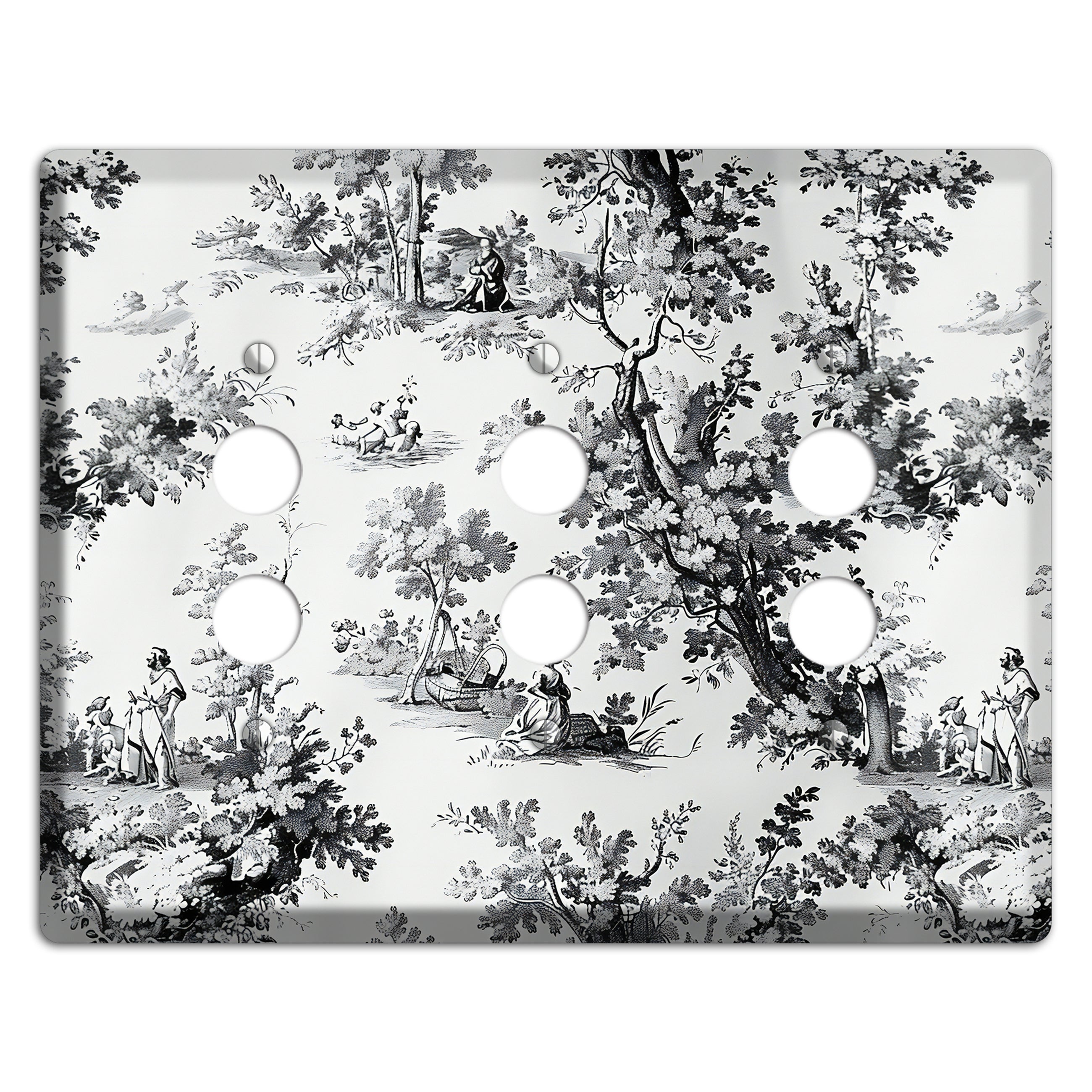 Pastoral Whisper 3 Pushbutton Wallplate