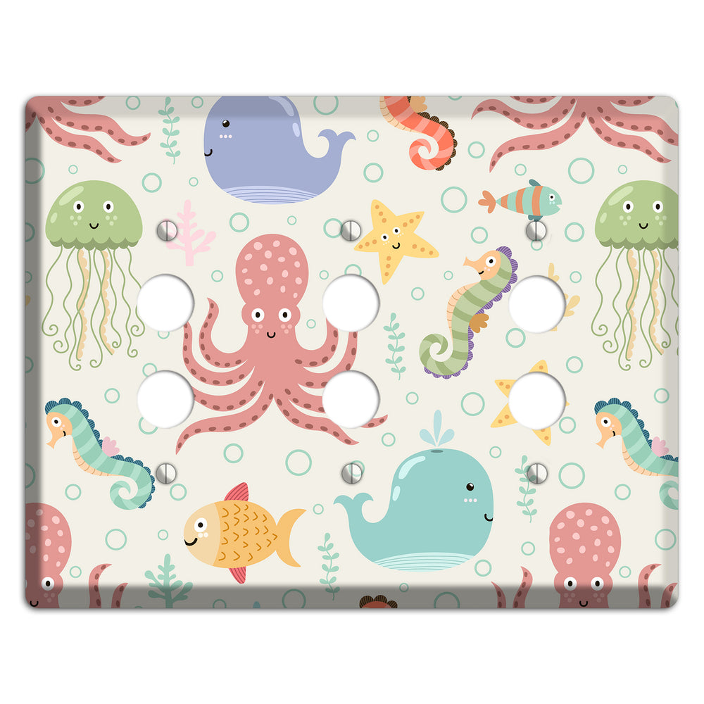 Ocean Buddies 3 Pushbutton Wallplate